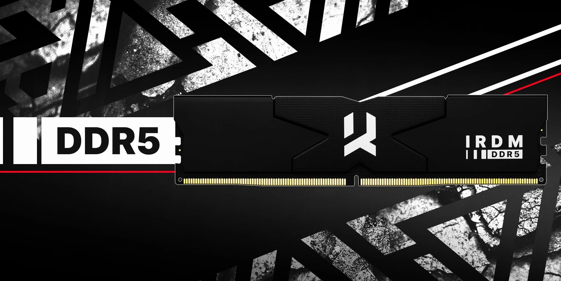 Goodram - Moduł pamięci DDR5 IRDM 2 x 16 GB KIT 6000MHz CL30 SR DIMM Black V Silver - wewnętrzny - DRAM - do komputera - komputera stacjonarnego - laptopa - gier - graczy - edycja grafiki -
