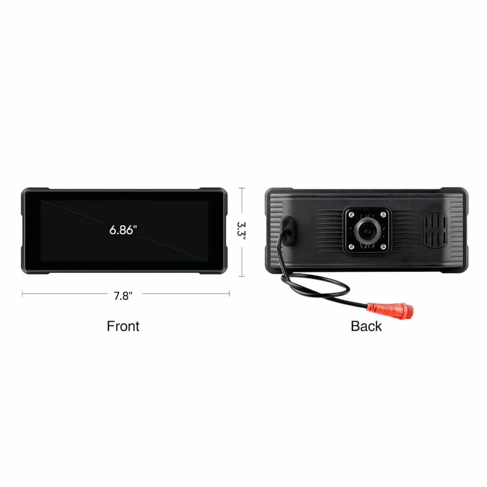 Motocykl 6,86-calowy przenośny ekran Bluetooth nawigacja GPS IP68 wodoodporny bezprzewodowy odtwarzacz Carplay Android Auto MP5