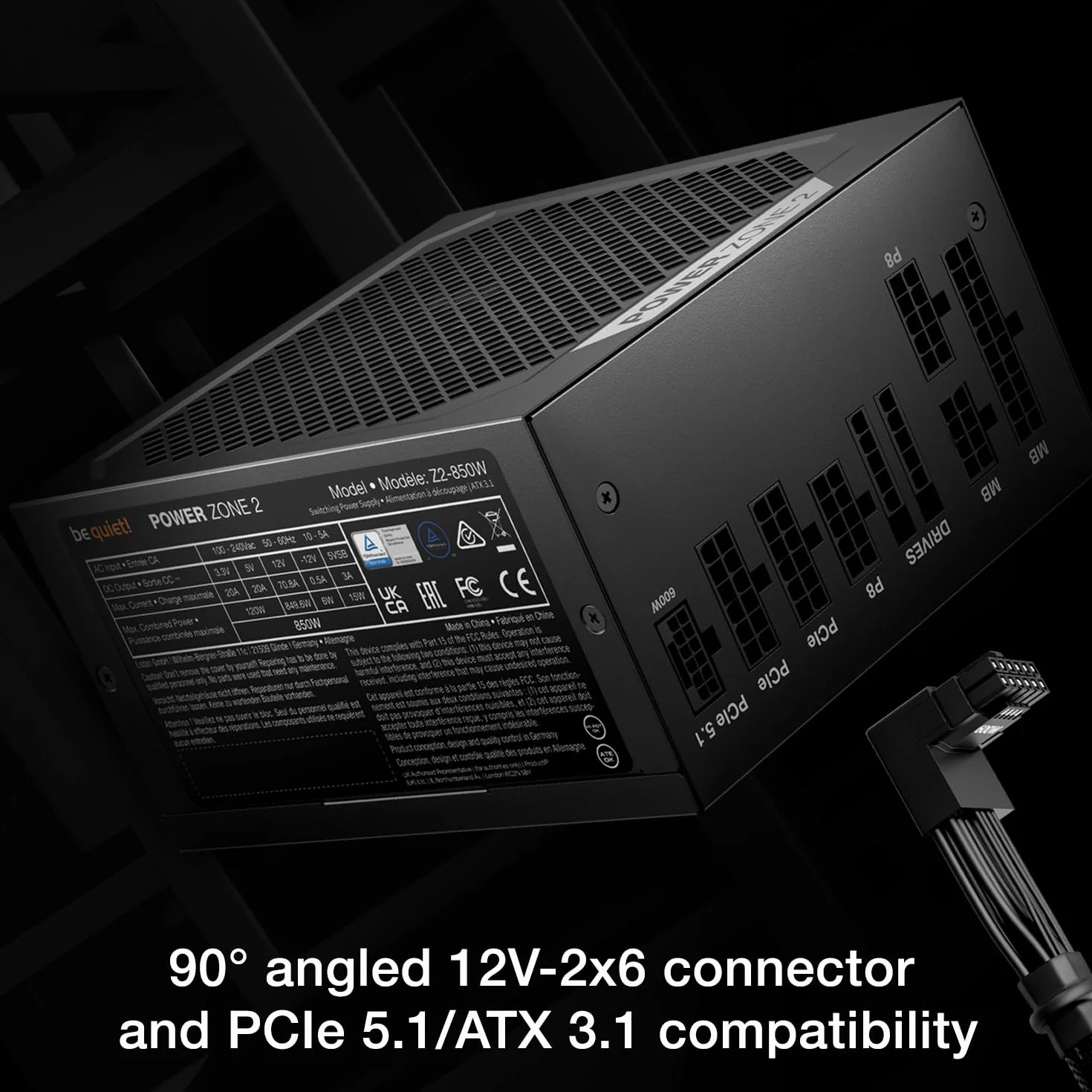 be quiet! Power Zone 2 850W 80PLUS Platinum ATX 3.1 PCIe 5.1 Zasilacz do PC