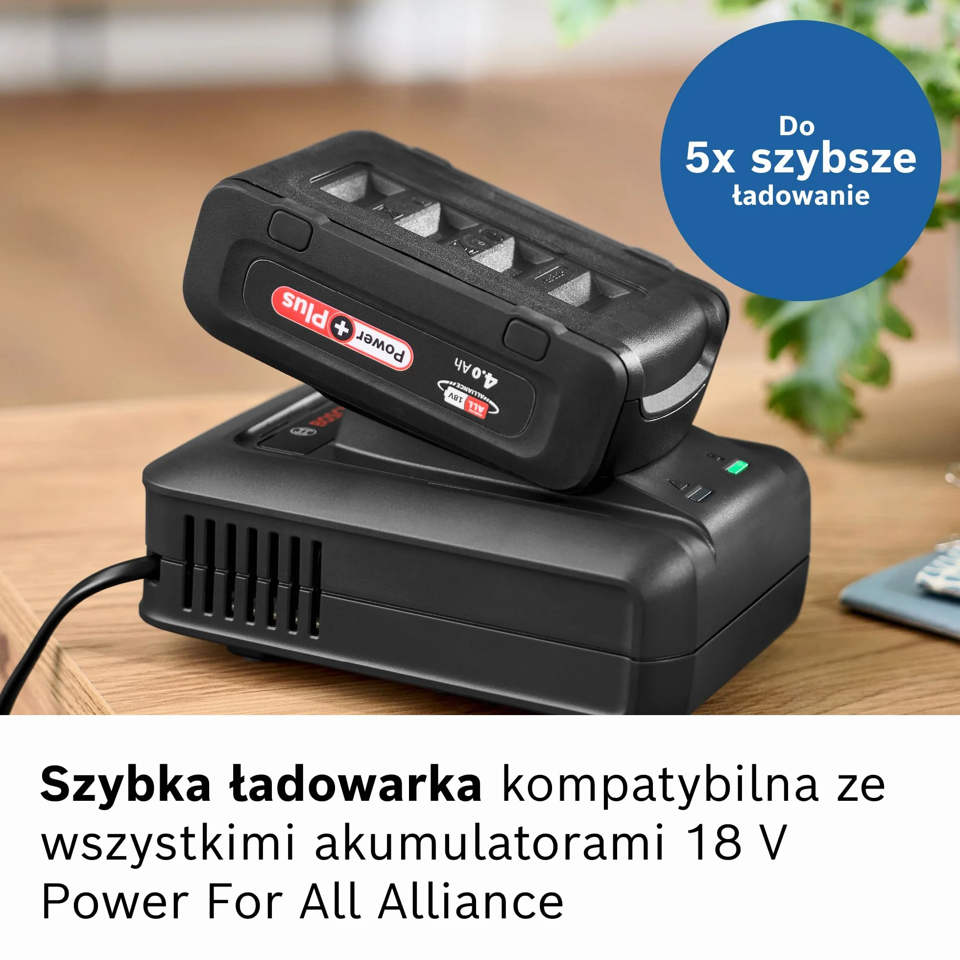 Bosch Szybka Ładowarka do Unlimited 10 i 9, Kompatybilna z Power For All Alliance, Czarna, BHZUC1844
