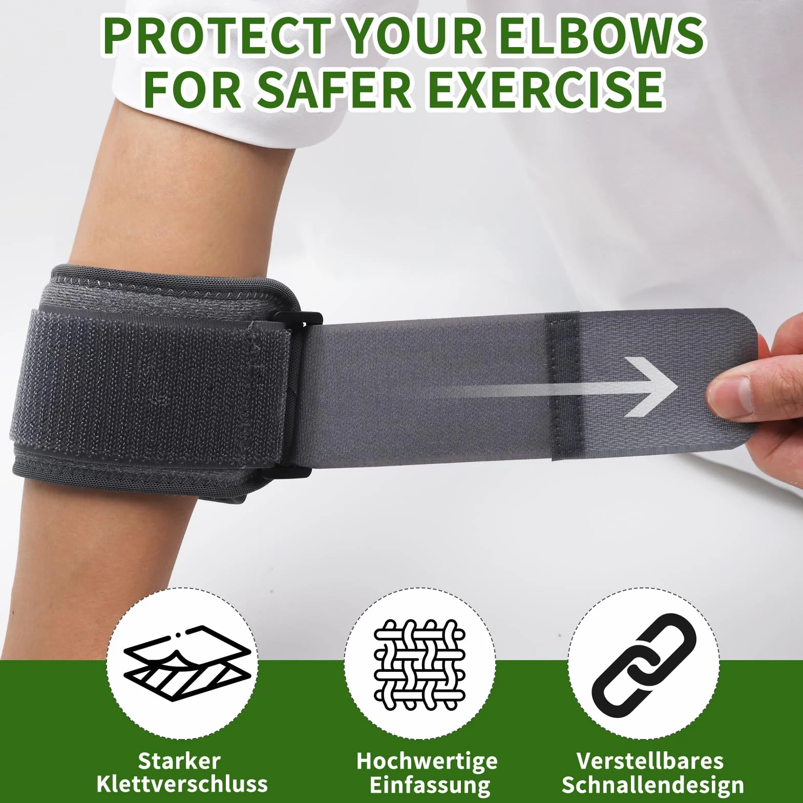 Stoisko łokciowe z łokciem tenisowym - Elnbogenbandage ergonomiczna opaska uciskowa leichtgewicht stoßdämpfung atmungsaktiv - idealna ochrona do tenisa golfowego