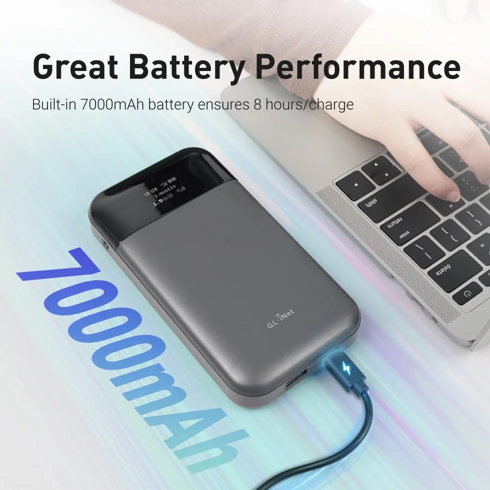 GL.iNet GL-E750V2 MUDI Przenośny hotspot Wi-Fi 4G LTE Router VPN OpenWrt Bateria 7000 mAh