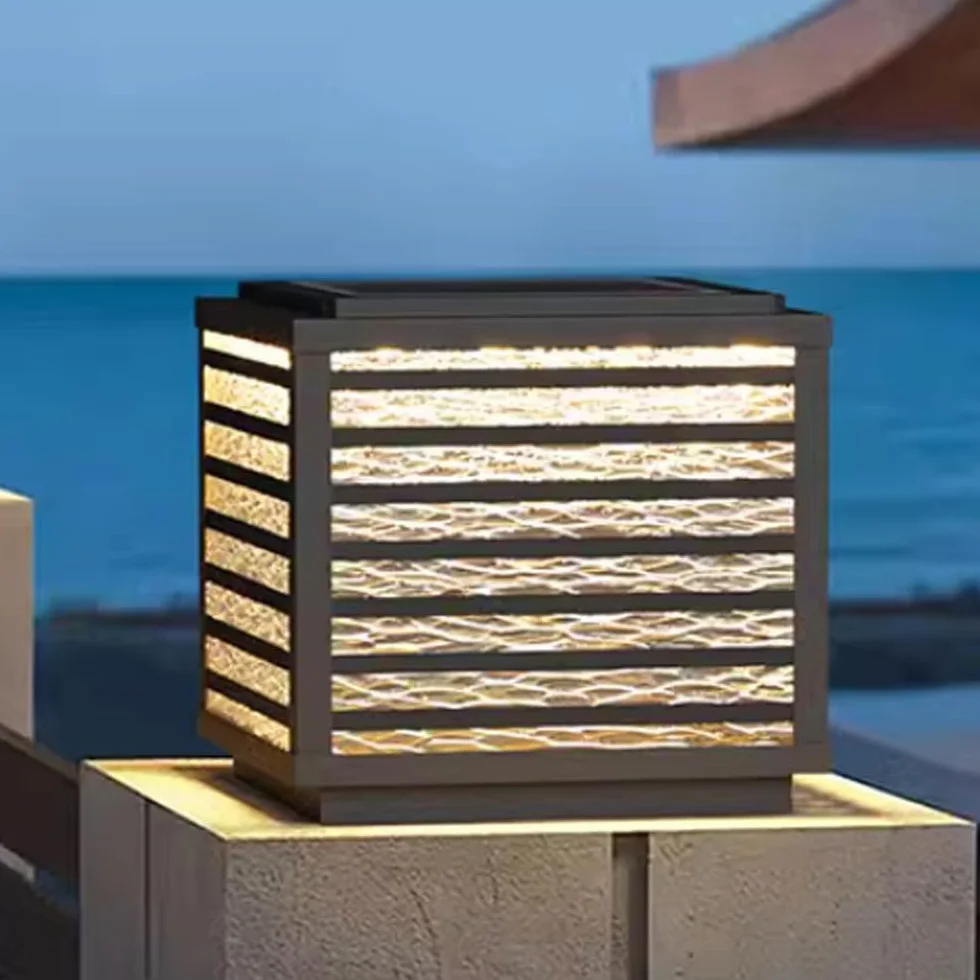 Solarne lampy słupkowe, zewnętrzne oprawy oświetleniowe do słupka ogrodzeniowego, wodoodporne czapki kolumnowe, lampy do ogrodu, patio, ścieżki, filaru
