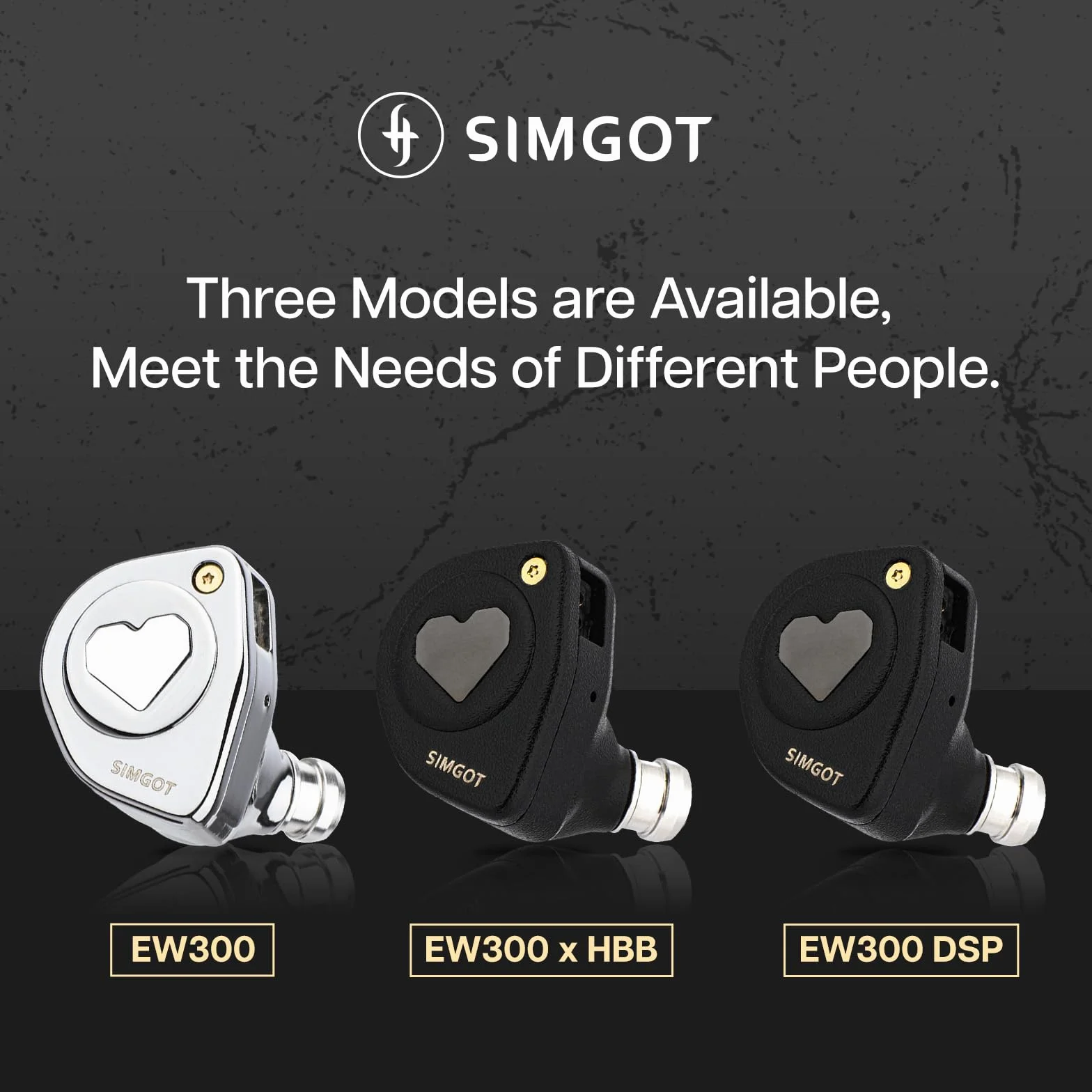 Linsoul SIMGOT EW300 1DD+1Planar+1PZT hybrydowy sterownik douszny, przewodowe słuchawki douszne IEM, słuchawki douszne do gier z odłączanymi dyszami, posrebrzany kabel OFC IEM (edycja standardowa)