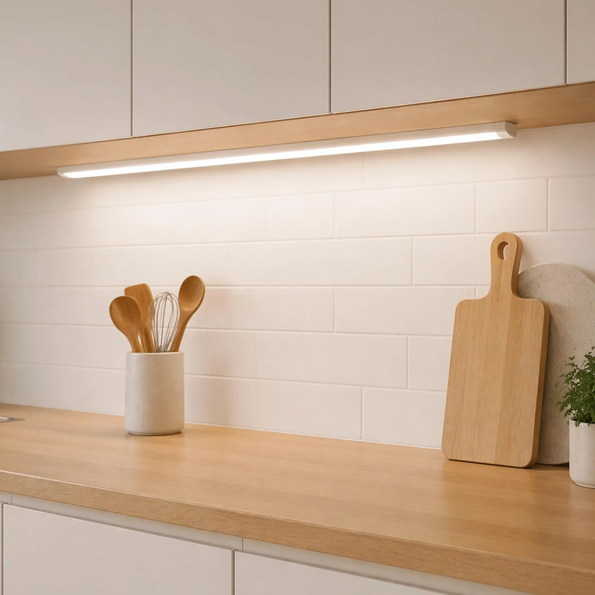 SEBSON Lampa kuchenna pod szafkę, 80 cm, lampa sufitowa LED 12 W, 4000 K, 1000 lm, listwa świetlna z wtyczką i przełącznikiem 230 V, IP 20, 24 x 13 x 800 mm