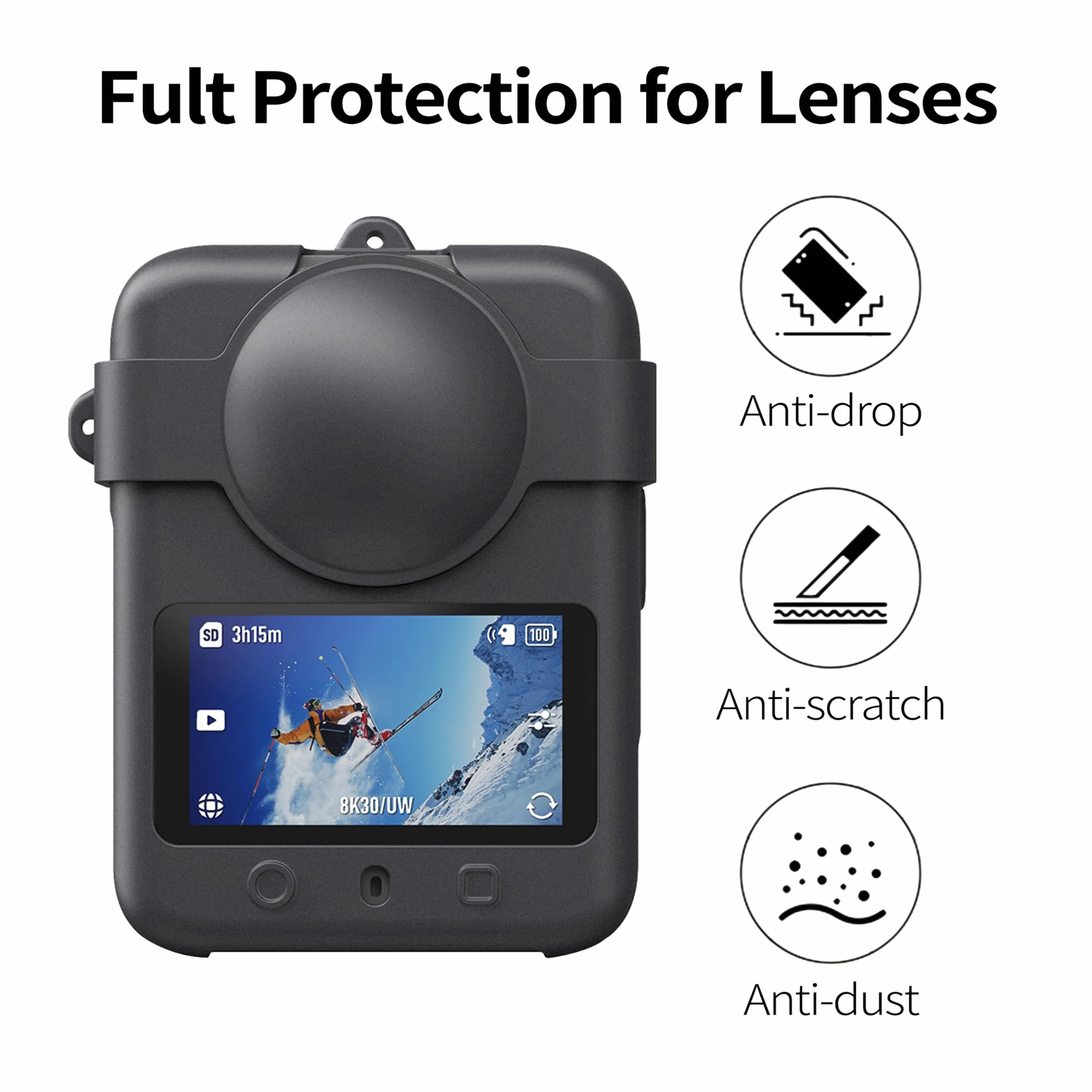Silikonowe etui ochronne do DJI Osmo 360, odporne na uderzenia