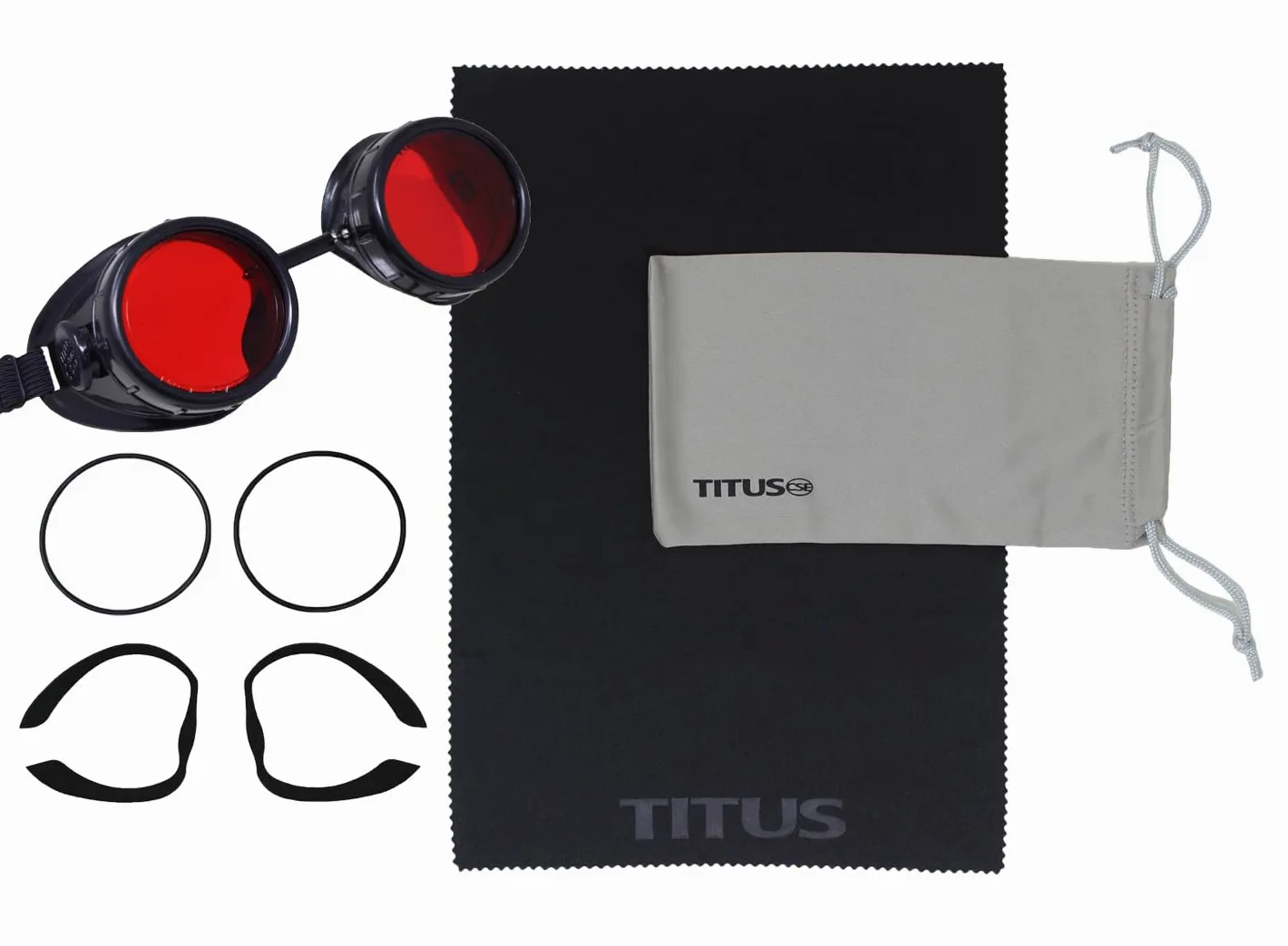 TITUS Kubek typu C rama przemysłowa jakości gogle spawalnicze UV IR zielone 5,7,8,9,10,11,12,13,14 lub 16 filtr z woreczkiem i podkładkami