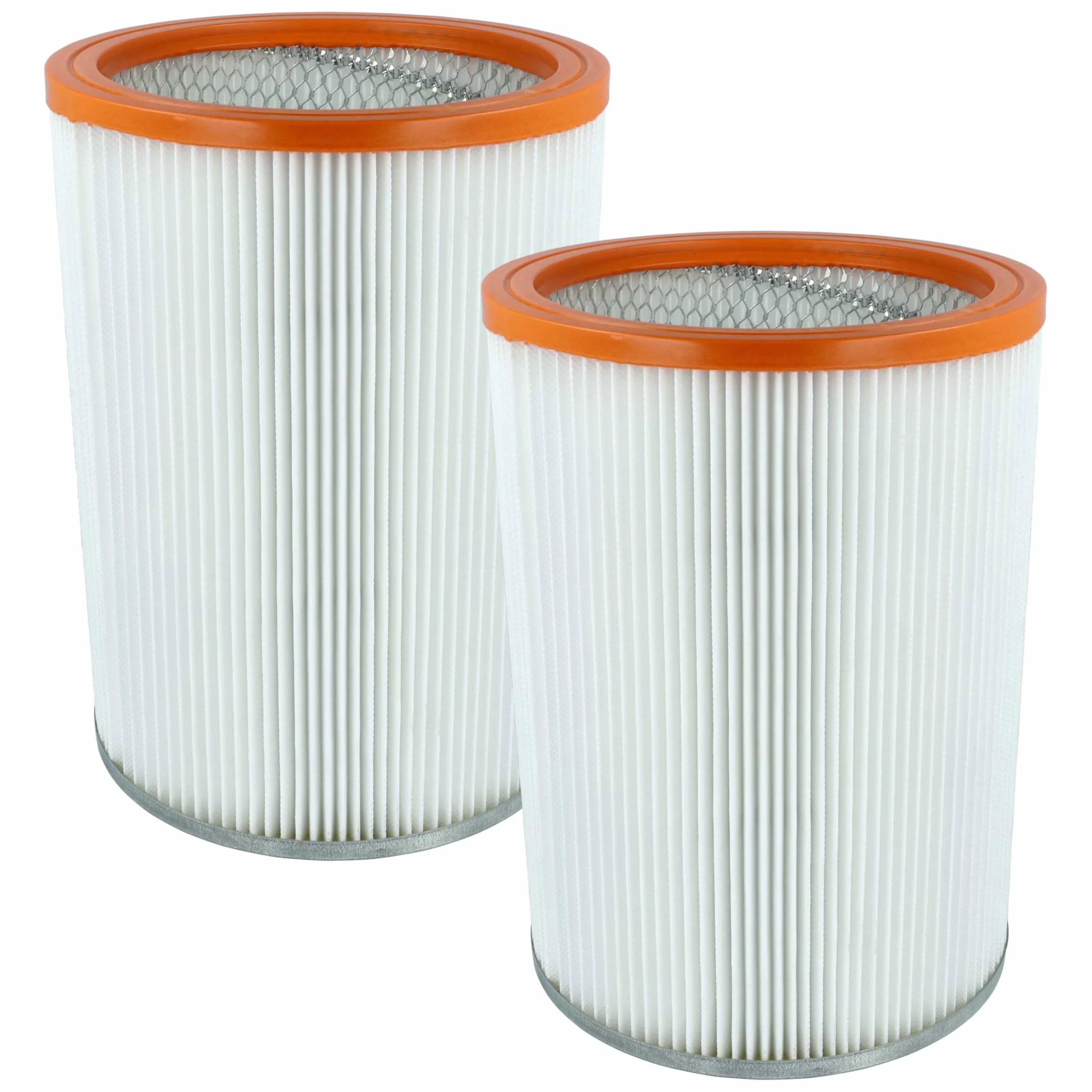 vhbw 2 x filtr składany kompatybilny z Nilfisk-Alto Turbo M2 | D2, M2 S-FA, M2 L, D R 637, D/X-B1, D-B1 odkurzacz - wkład filtrujący pomarańczowy biały