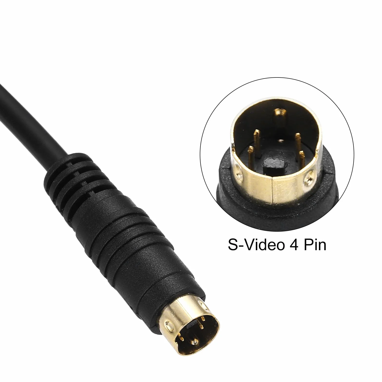 QUARKZMAN S kabel wideo 1 m/3,3 ft, mini DIN 4-pinowy kabel S-video wtyczka na wtyczkę pozłacane złącze transmisja do odbiornika telewizyjnego monitora S-VHS VCR DVD