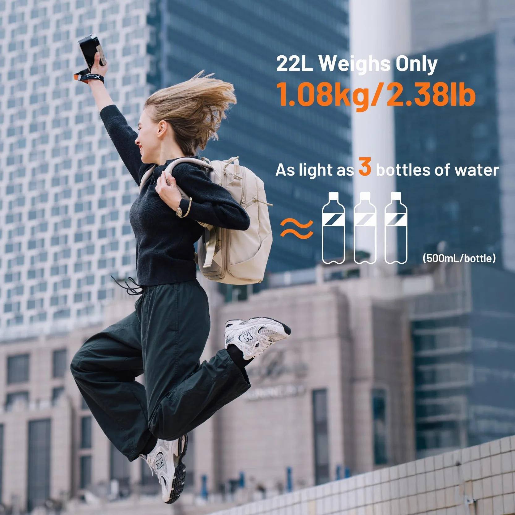 PGYTECH OneGo Lite Plecak na aparat fotograficzny, 16 l – 22 l, lekki, odporny na działanie wody, plecak fotograficzny, do miasta i podróży, z kieszenią na laptopa, czarno-zielono-biały, mat czarny