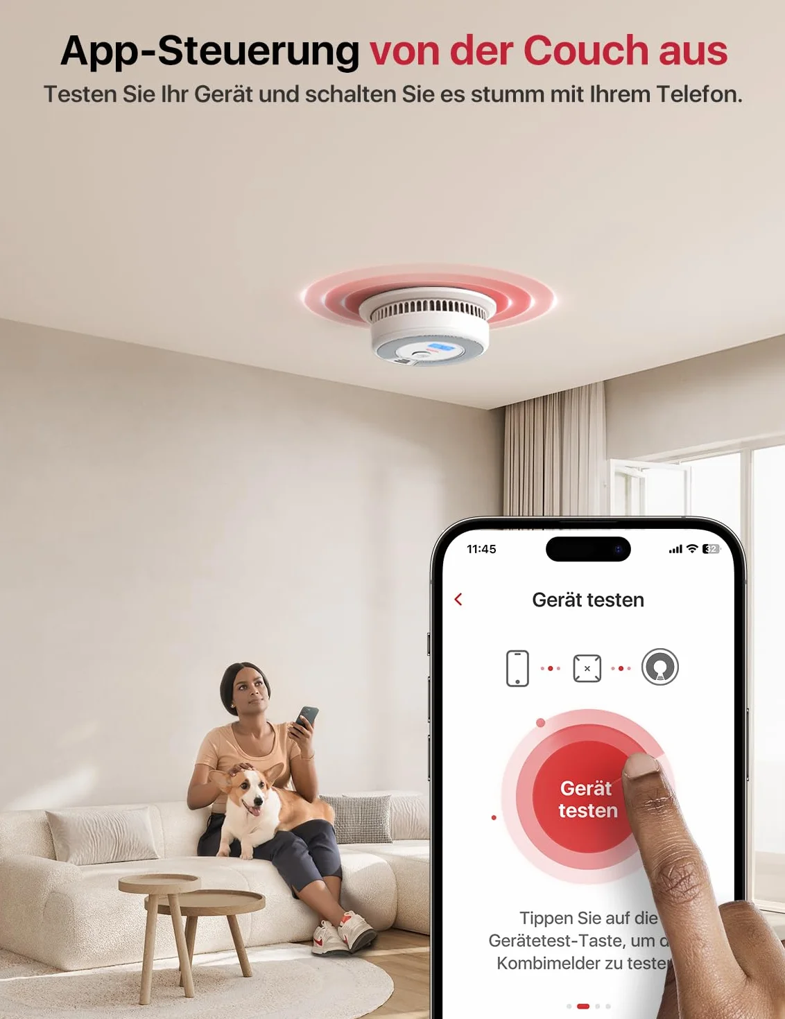 X-Sense SC07-MR czujnik dymu i tlenku węgla, inteligentny czujnik tlenku węgla, z aplikacją X-Sense Home Security, 1 detektor spalin i detektor tlenku węgla z 1 stacją bazową SBS50, SC07-MR11