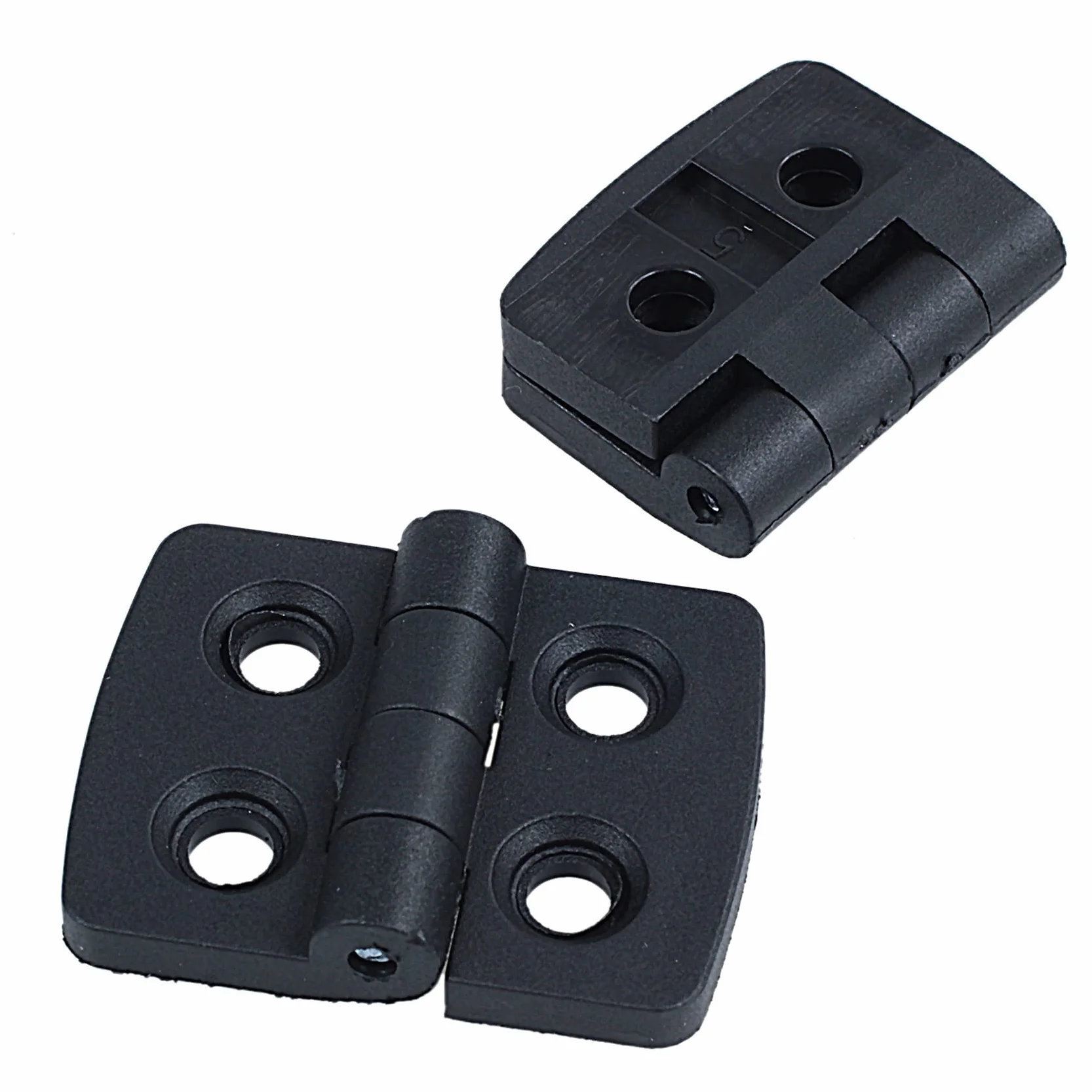 100 . wzmocnione czarne plastikowe zawiasy do drzwi 40 mm x 30 mm