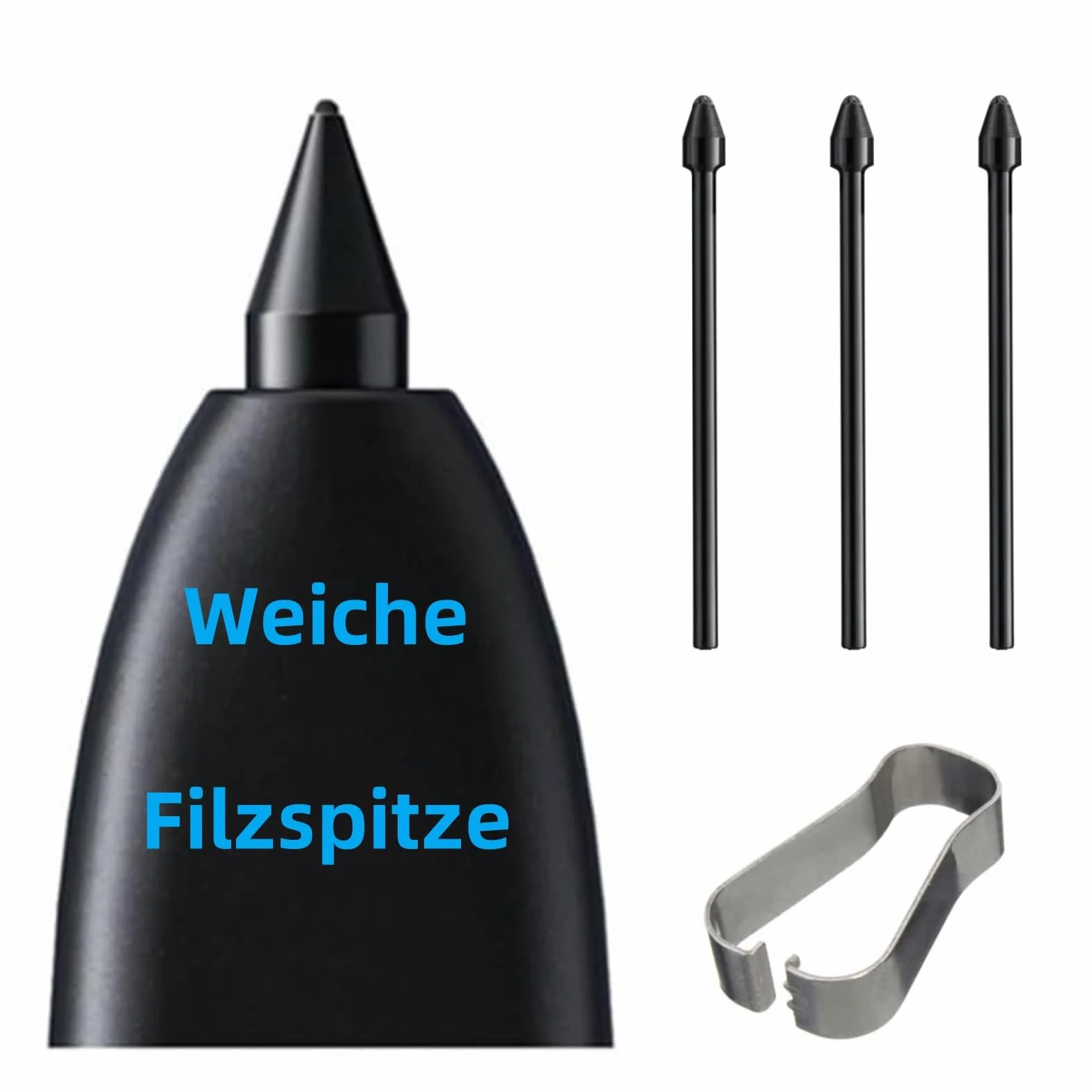 3 szt. S Pen Nibs do Samsung Galaxy S Pen Tips do Tab S10 / S9 /S8/ S7 / S6 / S24 / S25/S23 / S22 / S21 / Note 20 / Note 10 Wszystkie wersje (3 szt. czarne)