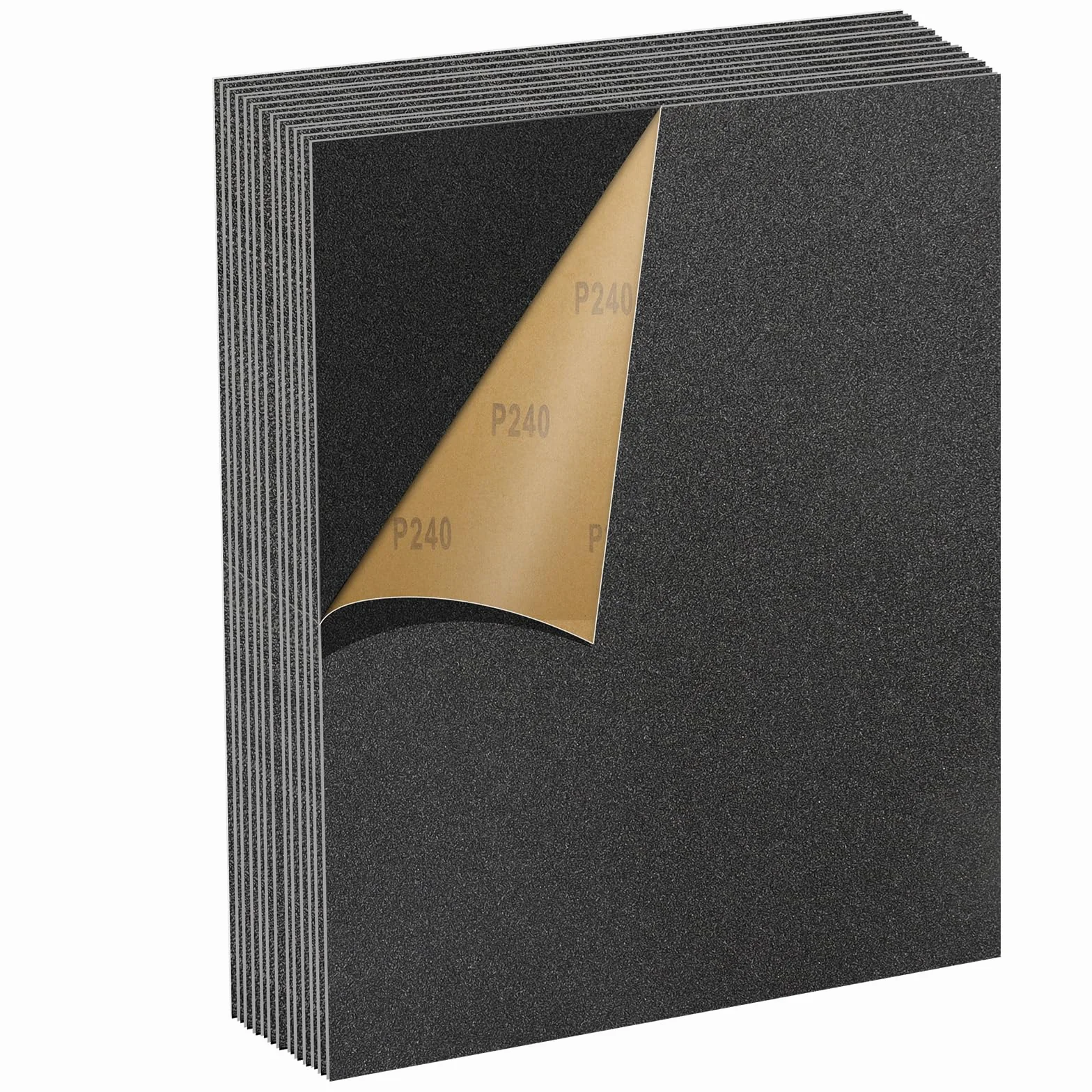 Zestaw papieru ściernego o ziarnistości 240, 12 sztuk 23 x 28 cm papier ścierny do polerowania na sucho i na mokro do samochodów metalowych drewnianych ścian meblowych