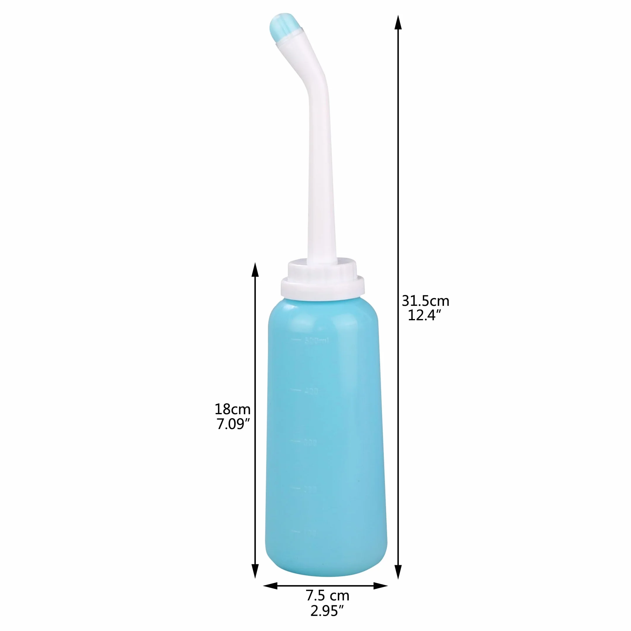 CROING Opakowanie 2-500 ml bidetu podróżnego na niezbędne artykuły poporodowe - butelka do spłukiwania do góry nogami - przenośny bidet (zielony)