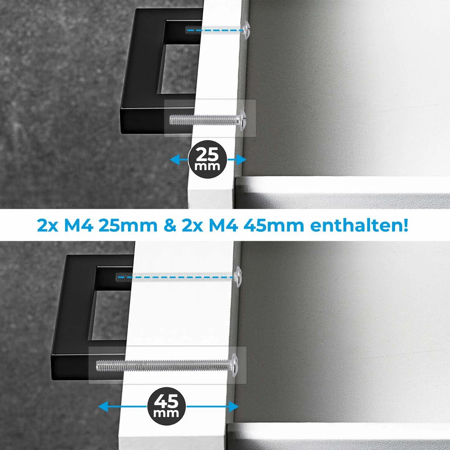 Stahlia 20 x uchwyty meblowe ciemna miedź szczotkowana BA 160 mm uchwyty do szafek ze stali nierdzewnej uchwyty do szuflad uchwyty drążkowe prostokątne meble do salonu meble łazienkowe szafa Profil: 15 x 15 mm ze śrubami
