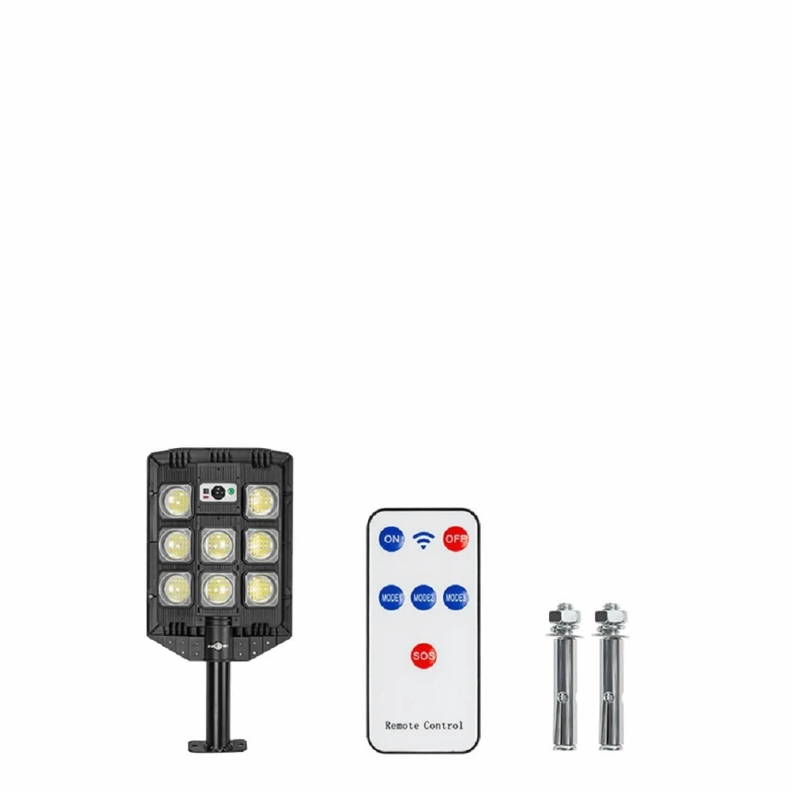 Zewnętrzna lampa solarna, 1000000 lumenów 713 lampa LED Solar Street Light Oświetlenie zewnętrzne Ścieżka ogrodowa Yard IP65 Wodoodporne światła zdalnie sterowane(208 LED 3000mAh)