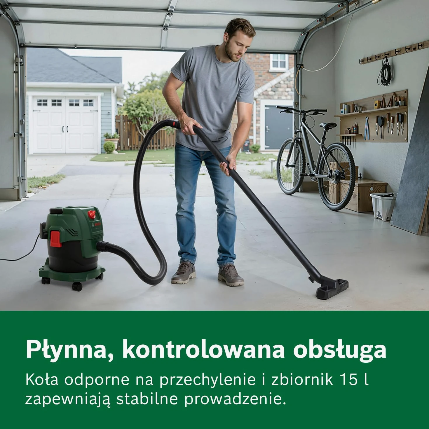 Bosch Odkurzacz do pracy na sucho i mokro Pas15-200 (Rury, Tworzywo Sztuczne, Wąż Odsysający 2,2 M, Uchwyt/Kolanko, Dysza Do Podłóg I Dysza Do Fug, Worek Papierowy, Fsc, Filtr Kartridżowy)