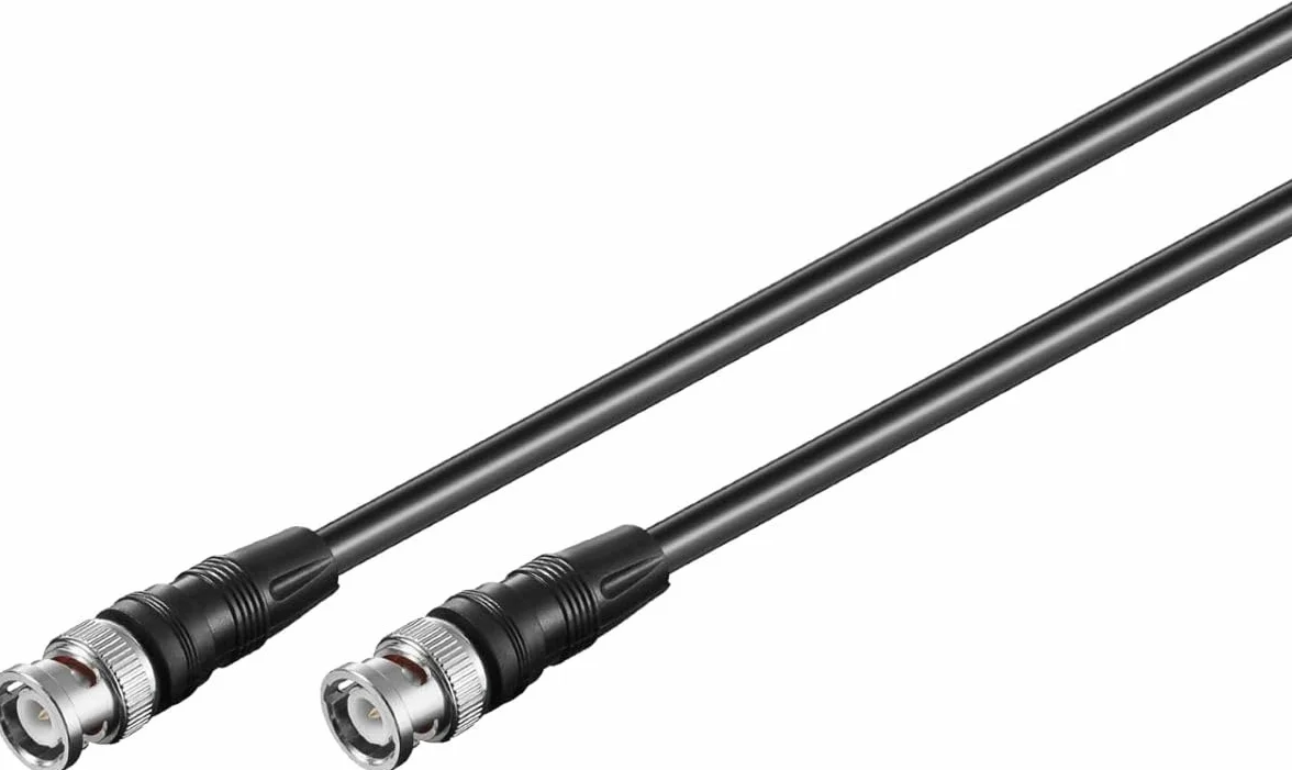 goobay Kabel BNC 1 m RG58 koncentryczny 50 omów antenowy z wtyczką BNC