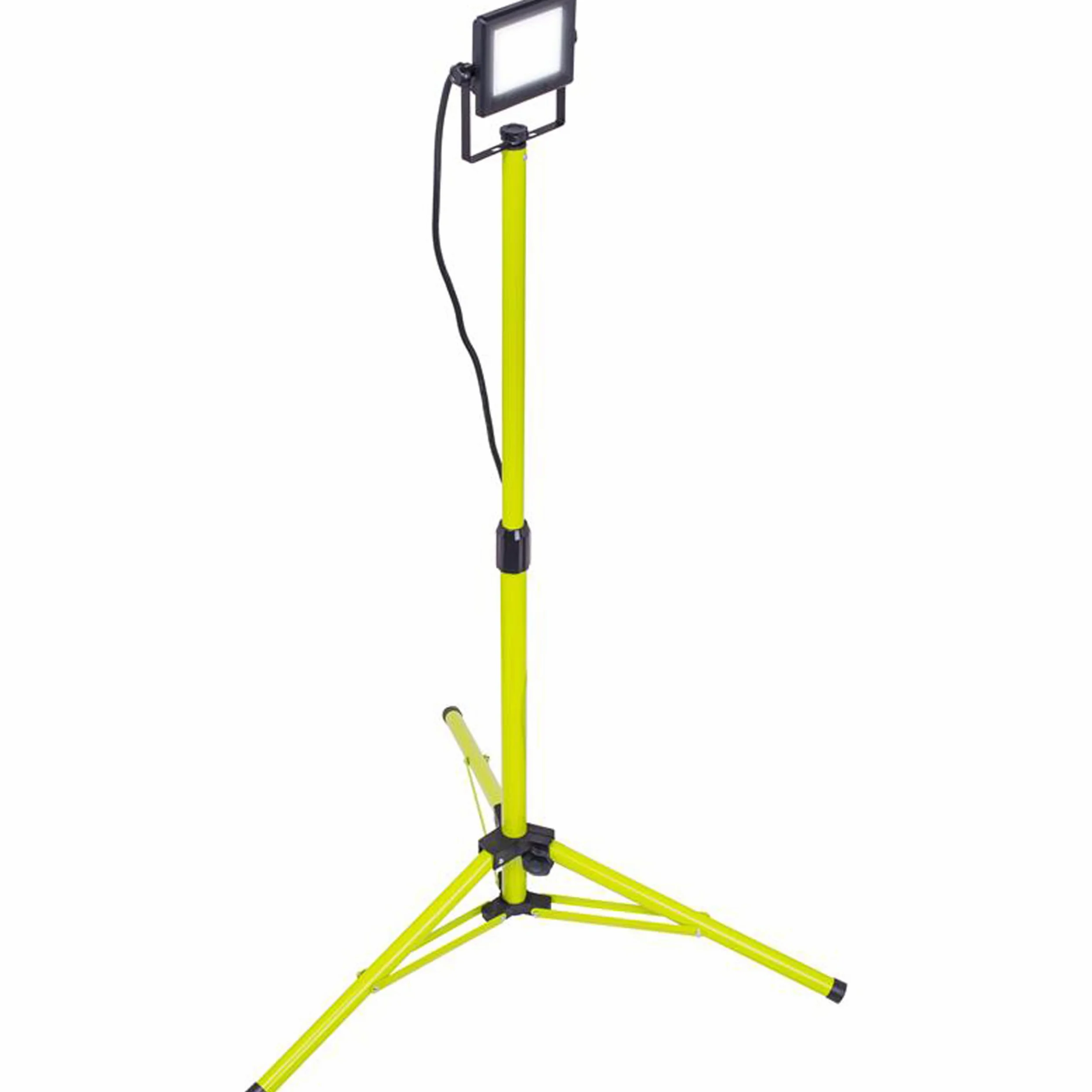 Luceco Statyw LED z pojedynczą głowicą, cienki, regulowany, wielopozycyjny, składany, kabel 2,5 m, odporny na warunki atmosferyczne, czarny/zielony, IP65, 50W, 4000lm, 5000K, EFLDTS50B50