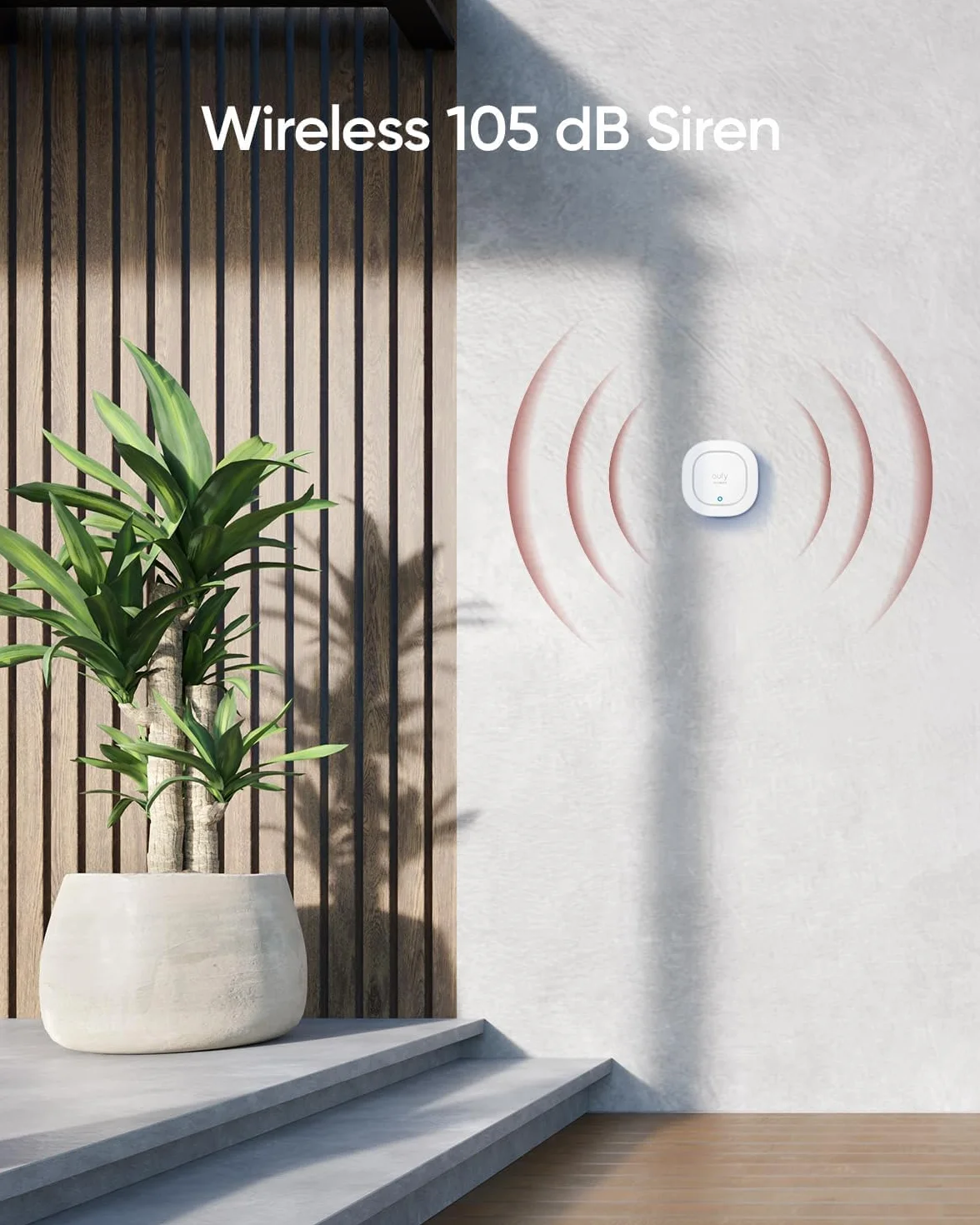 eufy Security Siren, bezprzewodowy alarm 105 dB, odporność na warunki atmosferyczne IP65, zdalne powiadomienia, wymagana baza HomeBase, kompatybilny z HomeBase S380 i S280, sterowanie aplikacją