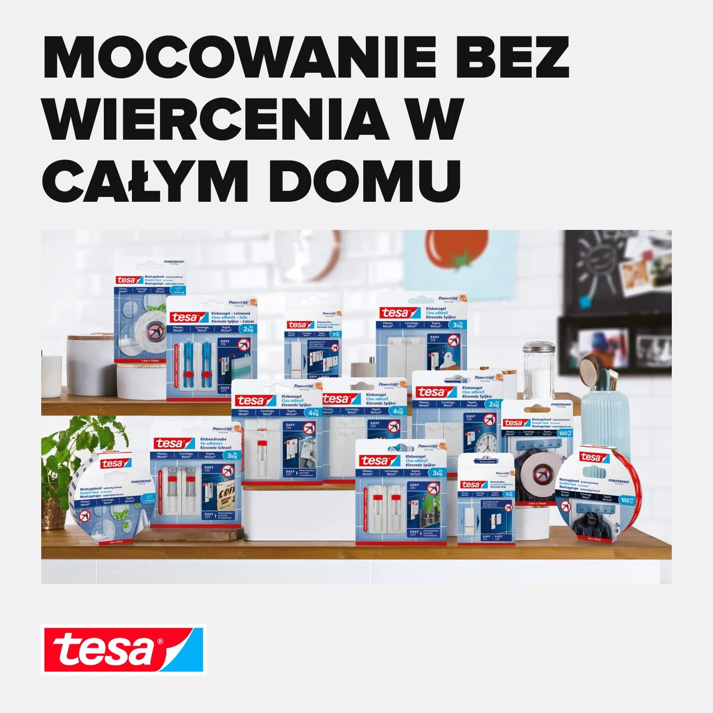 Tesa Taśma Klejąca, Biały, 3 kg