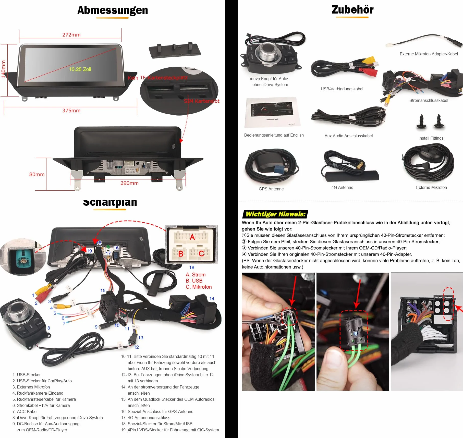 Erisin Qualcomm 10,25 cala 8-rdzeniowy 4 GB + 64 GB Android 13 radio samochodowe Bluetooth z GPS do BMW X1 E84 (2009-2015) CIC, bezprzewodowy system CarPlay Android Auto WiFi DAB+ IPS USB DSP iDrive