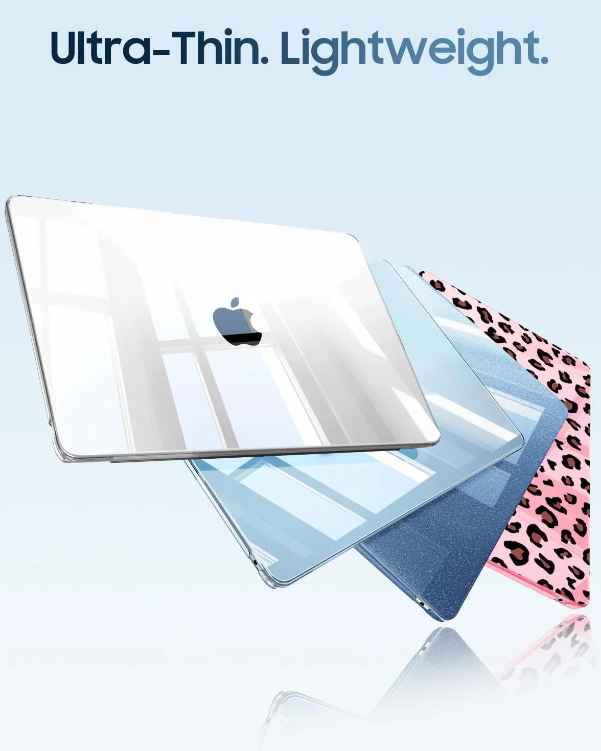 FINTIE Etui kompatybilne z MacBook Air 13,6 cala M5 M4 M3 M2 (2026-2022) A3449 A3240 A3113 A2681, Ultracienkie Twarde Etui Ochronne, Przezroczysty