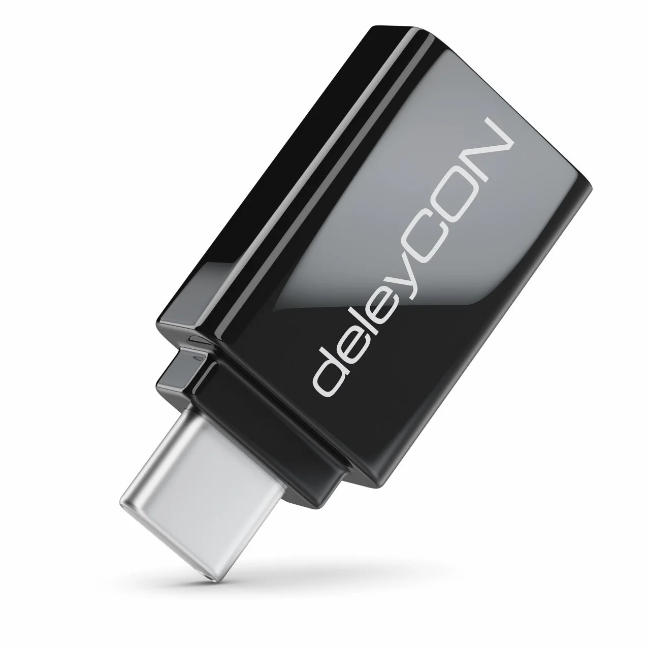 deleyCON USB-C do USB Adapter USB 3.0 (2 Sztuki) - Adapter OTG 5 Gbit/s Thunderbolt 3/4 do iPhone 16 15, Galaxy S25/S24/S23, MacBook, iPad, iMac, Surface, Notebooka, Komputera, Laptopa, Tablet, Czarny