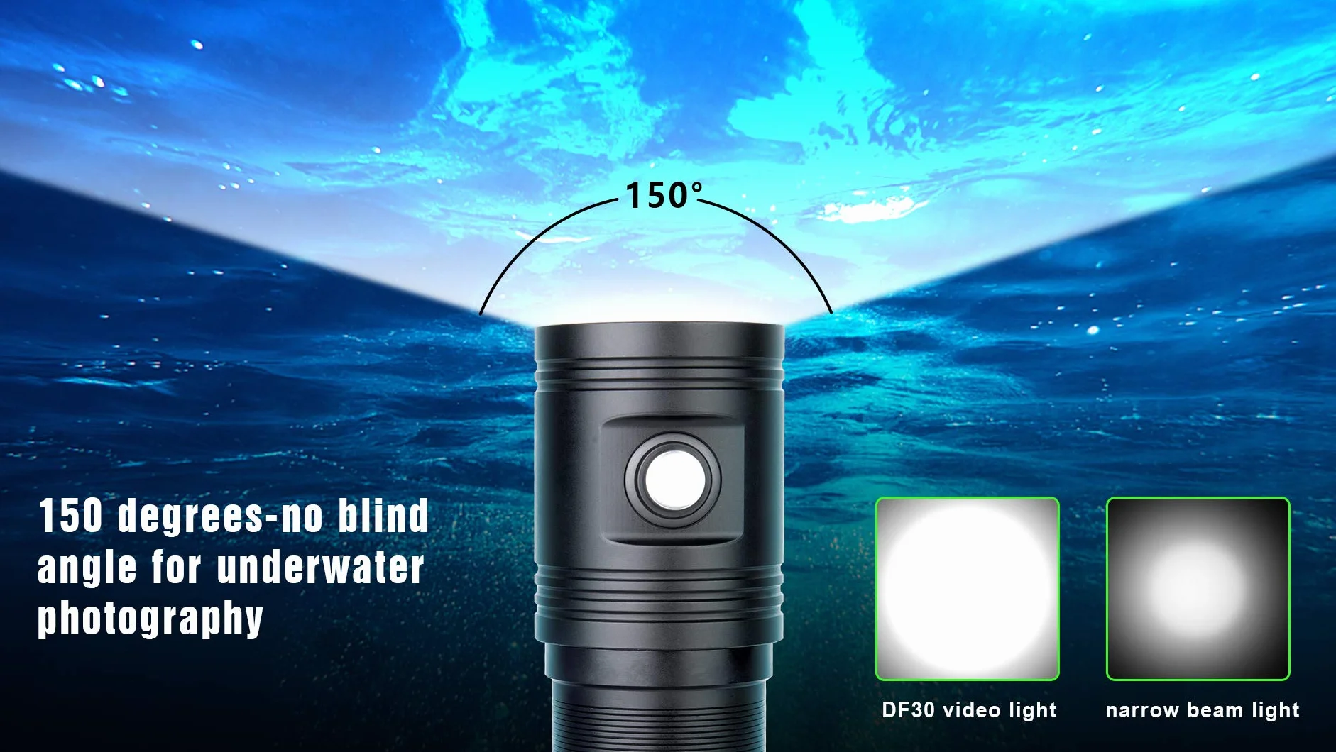 TrustFire DF30 latarka do nurkowania 2350 lumenów 32650 6000 mAh wodoszczelna 100 m LED