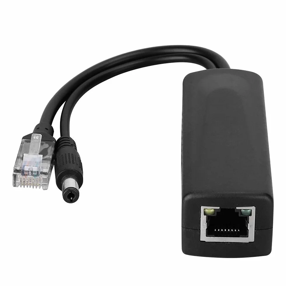 48 V – 12 V aktywny rozdzielacz POE, adapter wtykowy, rozdzielacz kabla, wtryskiwacz AP, zasilanie izolowane, z wyjściem DC 12 V, rozdzielacz PoE do kamery IP CCTV