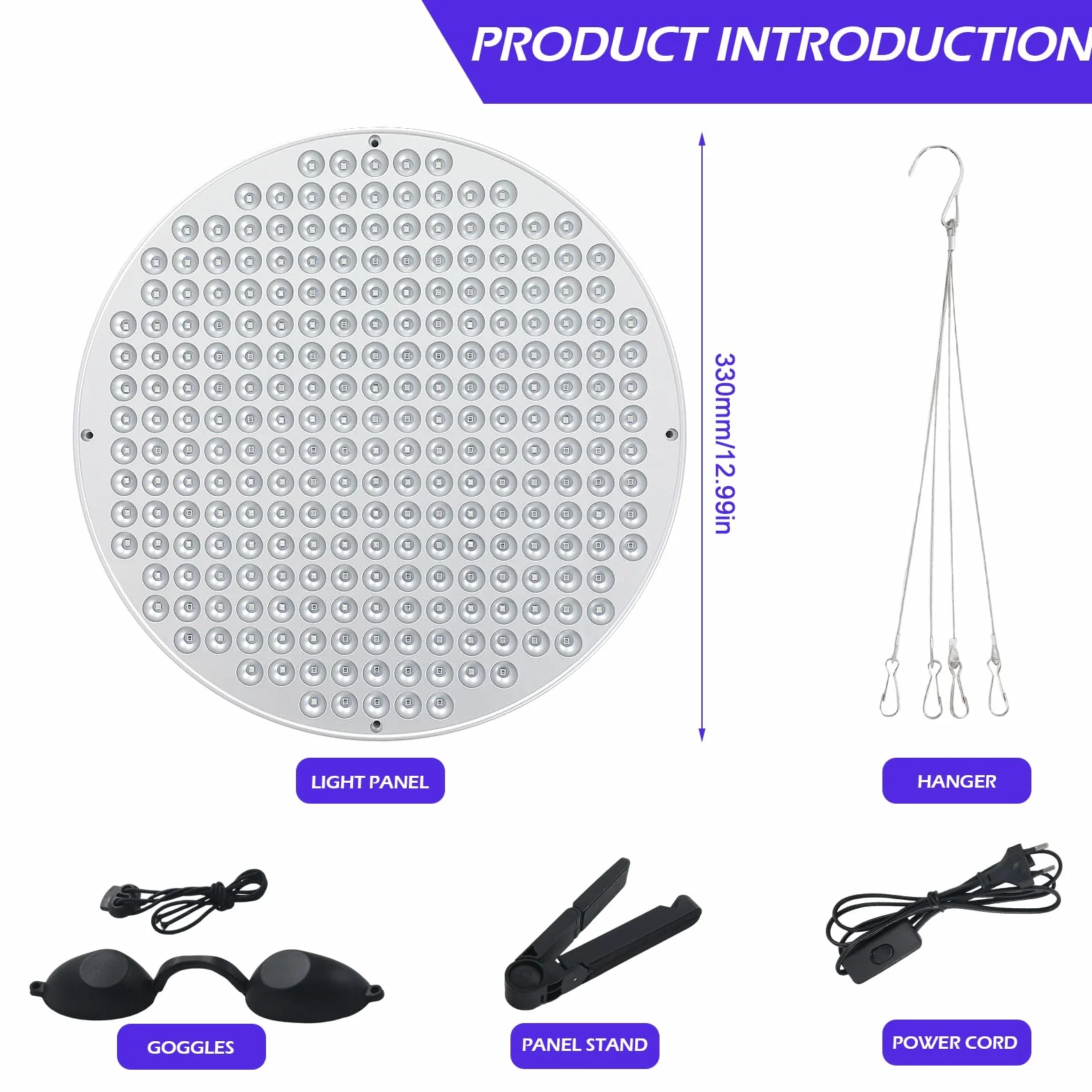 Solarium do domu, 460 NM, lampa do opalania, 50 W, pełne niebieskie światło, do użytku domowego, do opalania twarzy i ciała, solarium ze stojakiem na stół