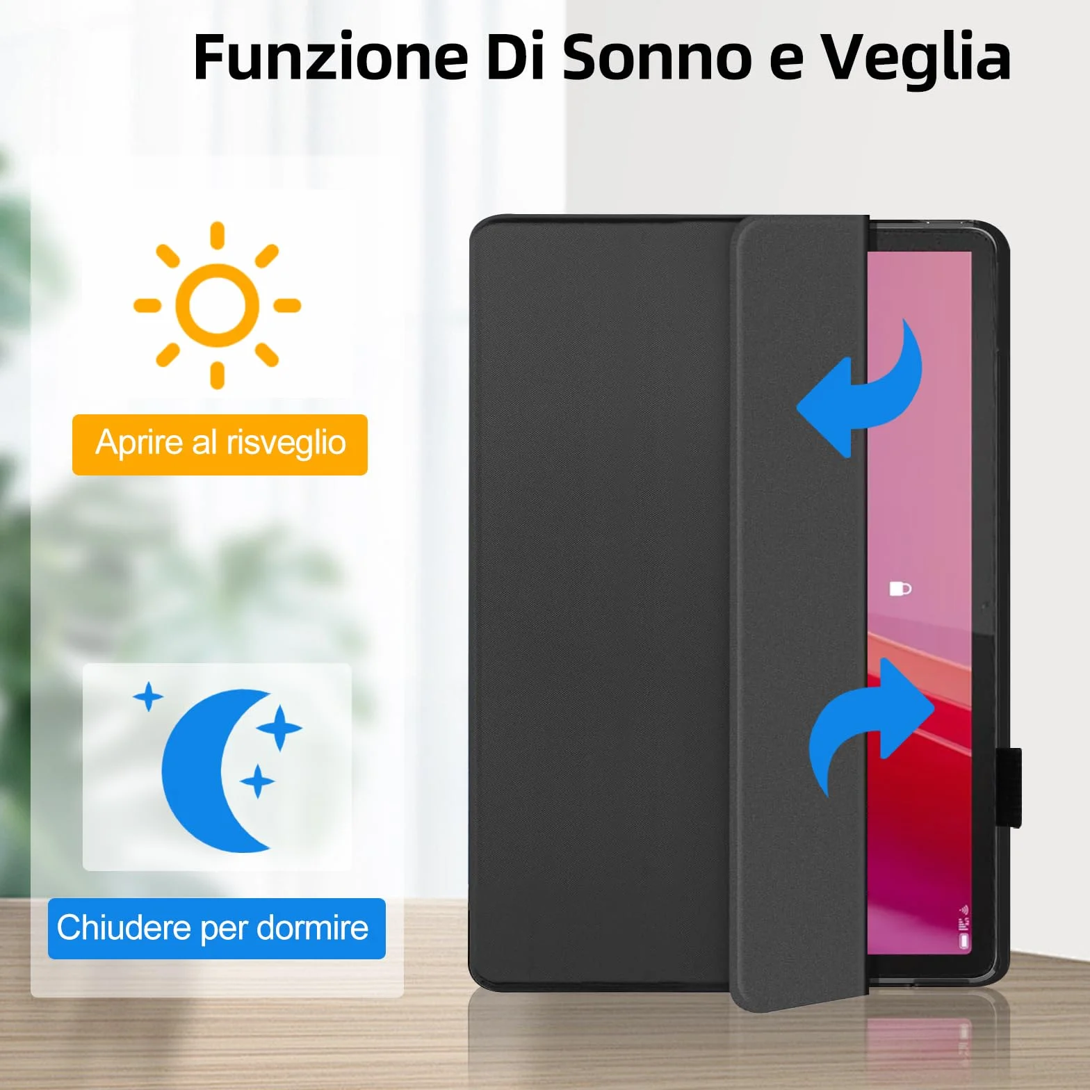 Etui na klawiaturę Lenovo Tab M11 11" Bluetooth QWERTY Wymienna klawiatura etui ochronne czarne