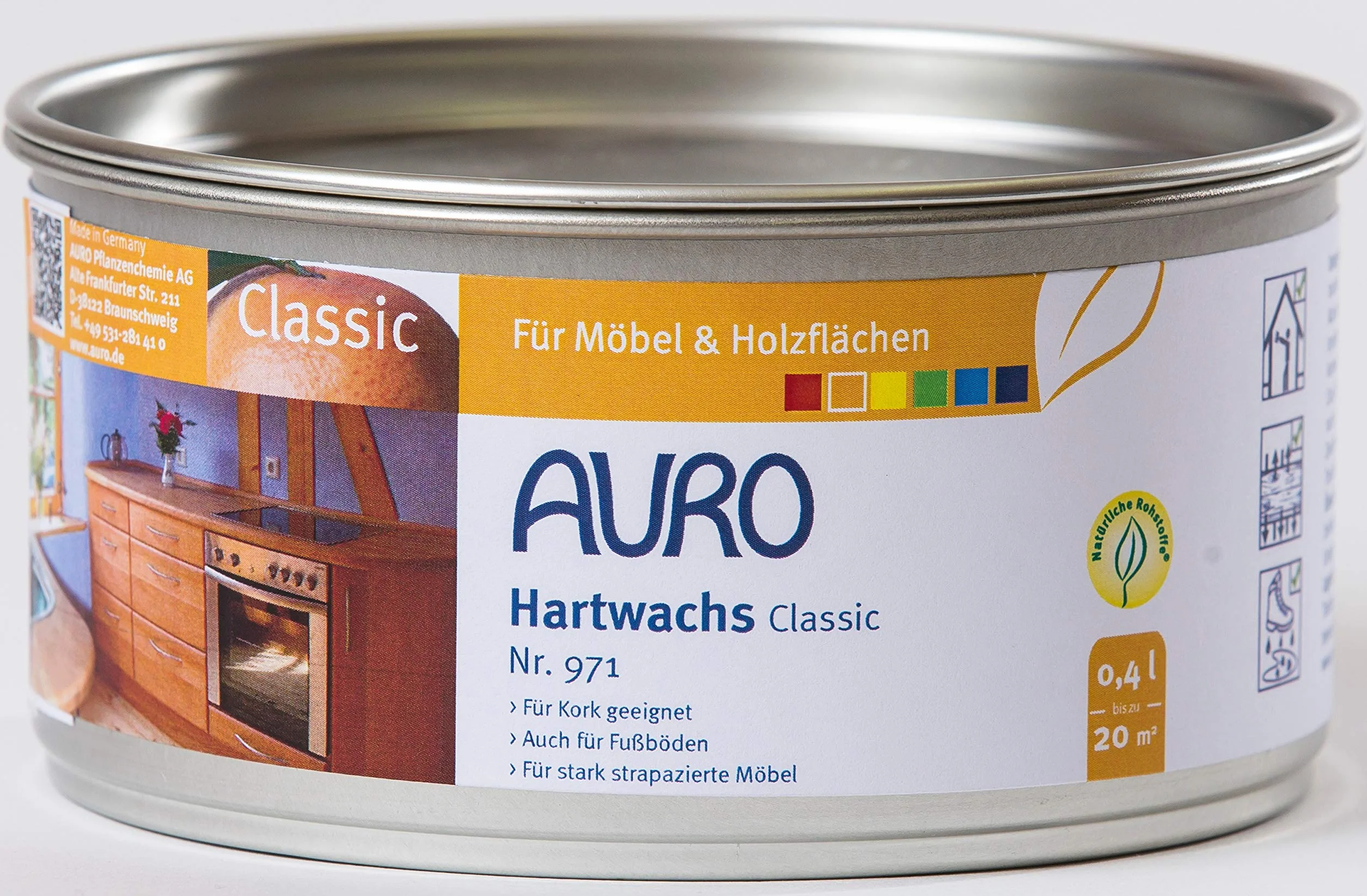 AURO Twardy wosk, Classic nr 971 - 0,40 l