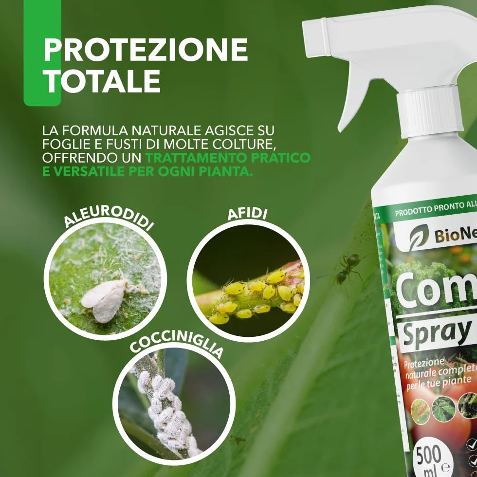 Combi Spray olejek neem + mydło miękkie potasowe - wzmacniacz obrony roślin, naturalny organiczny 750 ml