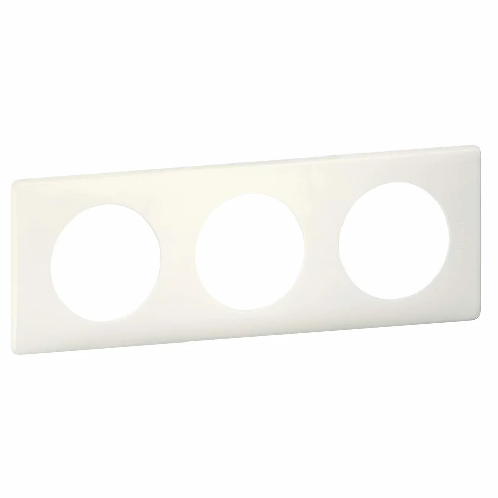 Legrand 066703 Pudrowa płyta Céliane, 3 stacje, wykończenie kredowe