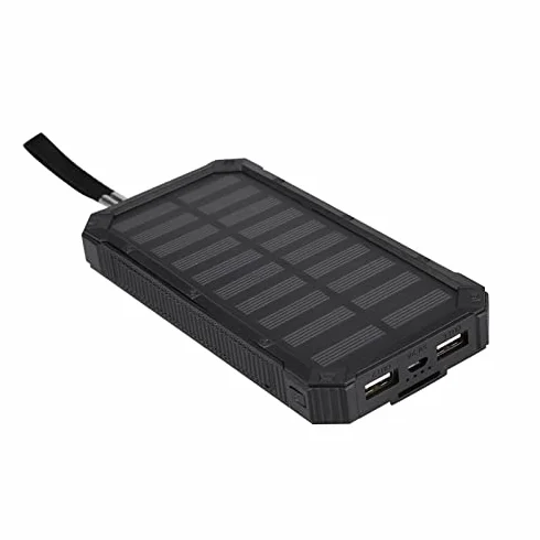Solarny powerbank 20000 mAh USB 2 wyjścia bezprzewodowy szybkie ładowanie latarka