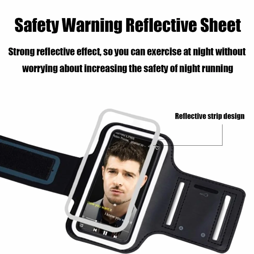 Pokrowiec do biegania na telefon iPhone 15/14/13/12/11 Pro/X/8 Galaxy S24/S23/S22 FE Running Armband 4,7 cala