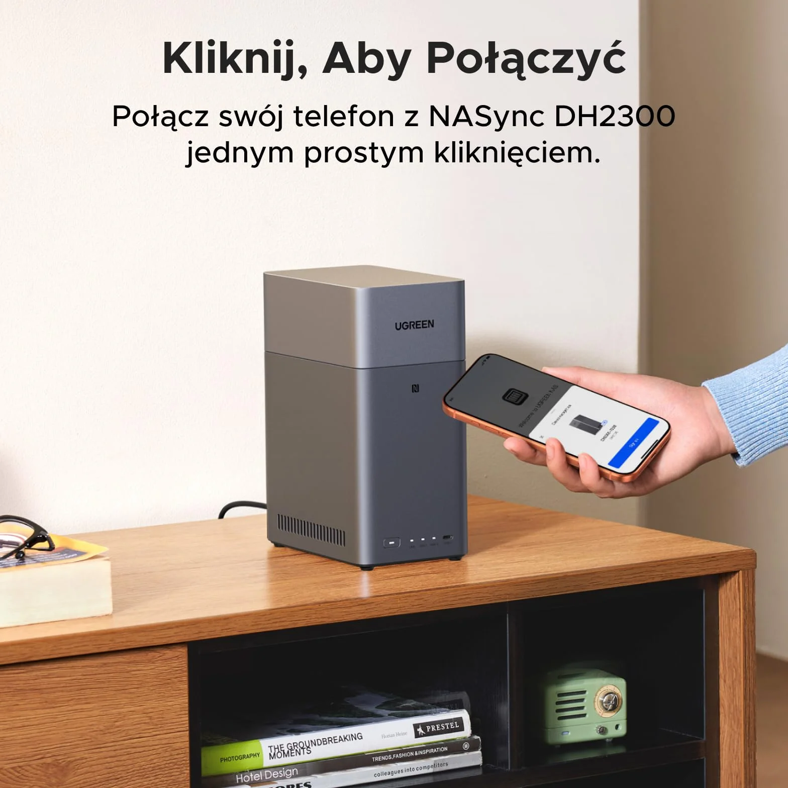 UGREEN NASync DH2300 2-bajowy NAS 4GB RAM LAN 1GbE AI Album