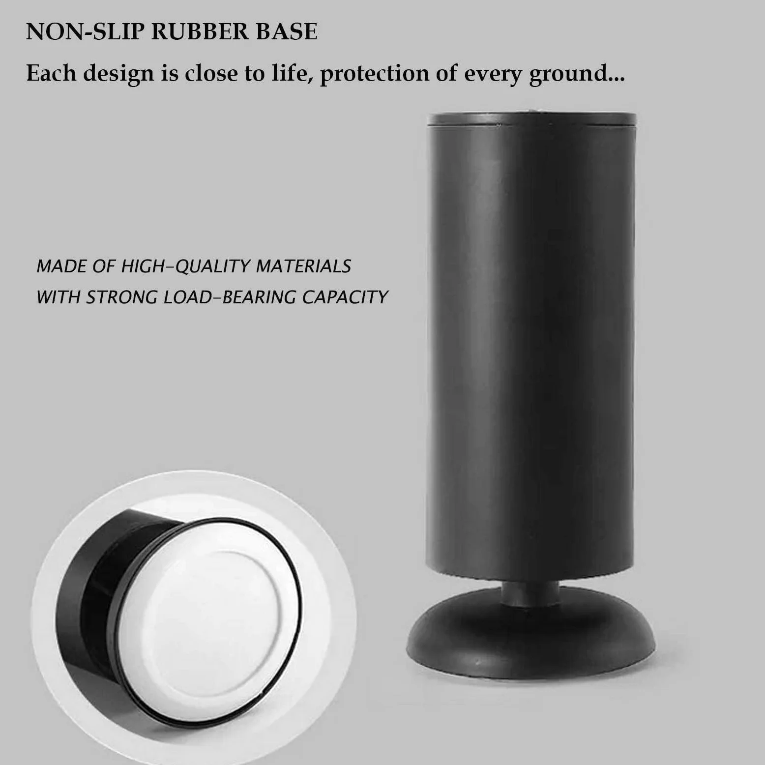 Nogi do mebli 4 sztuki Teleskopowe nogi do stołu Przedłużacz do stołu Okrągła noga meblowa 0-15mm do mebli dla majsterkowiczów, czarny-12CM(4,7 cala) (czarny 10CM(3,9 cala))