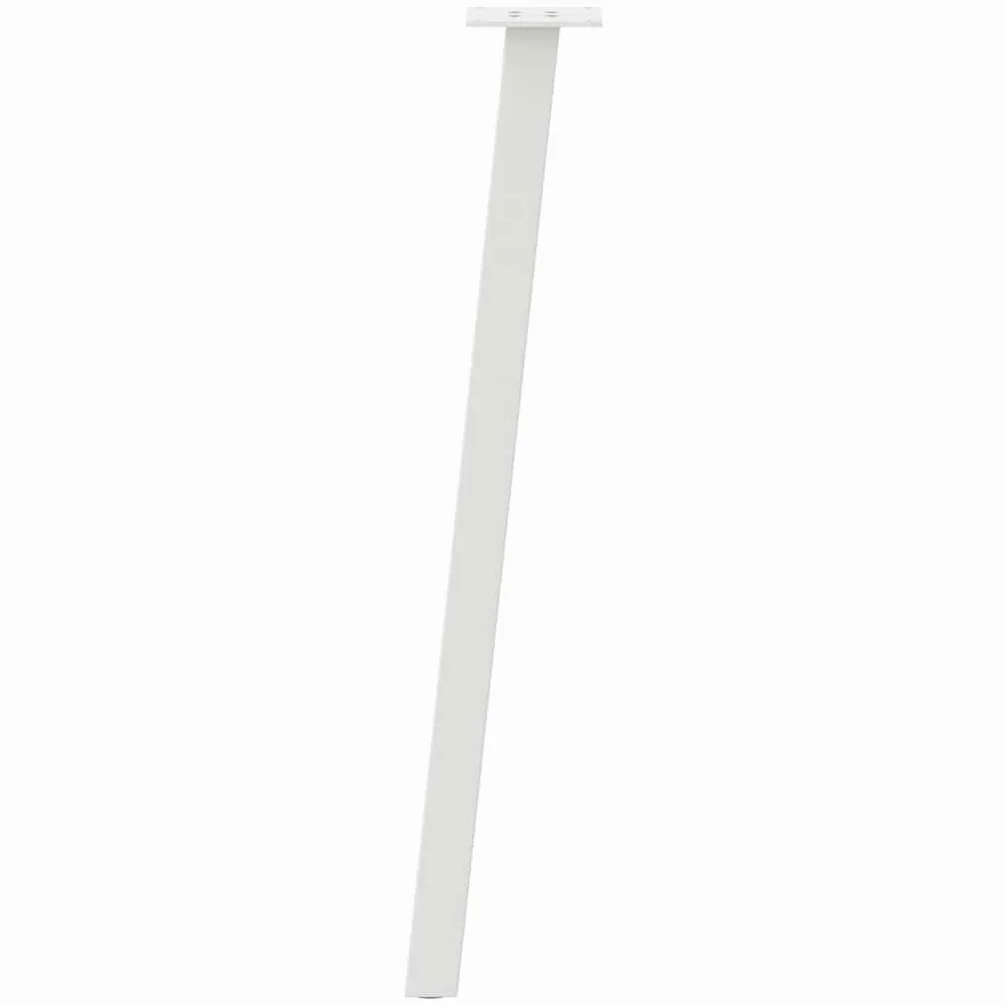 Nogi stołowe do konsoli 4 sztuki białe 72 cm stal | Malowane proszkowo, odporne na zarysowania gumowe podkładki, śruby w zestawie, wsporniki 100 x 100 mm