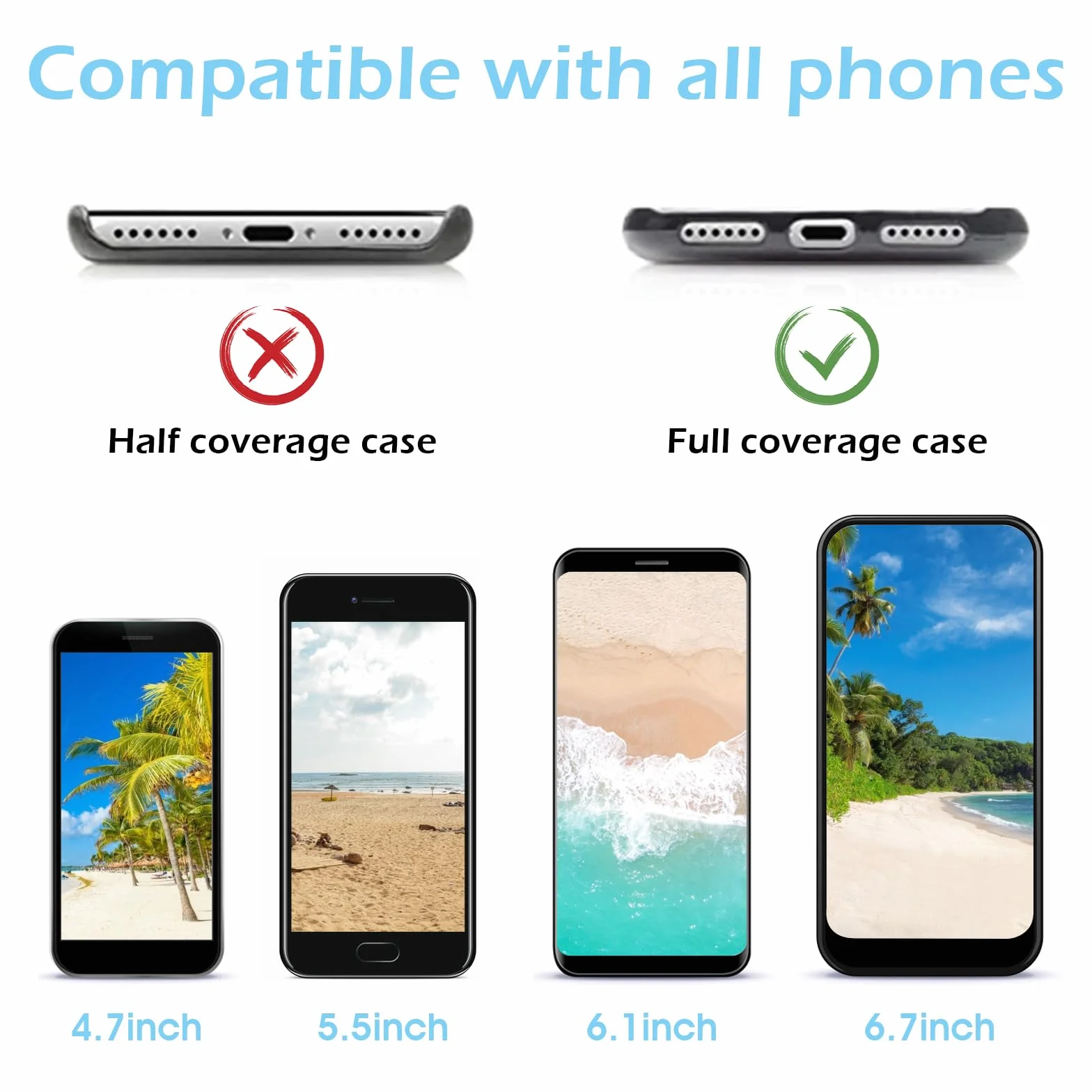 cobee Smycz do telefonu komórkowego, 2 szt. smyczy na szyję + 2 szt. paska na nadgarstek + 6 szt. zakładek na uwięzi do telefonu, nylonowa smycz crossbody, paski na nadgarstek z PCW dla ochrony przed
