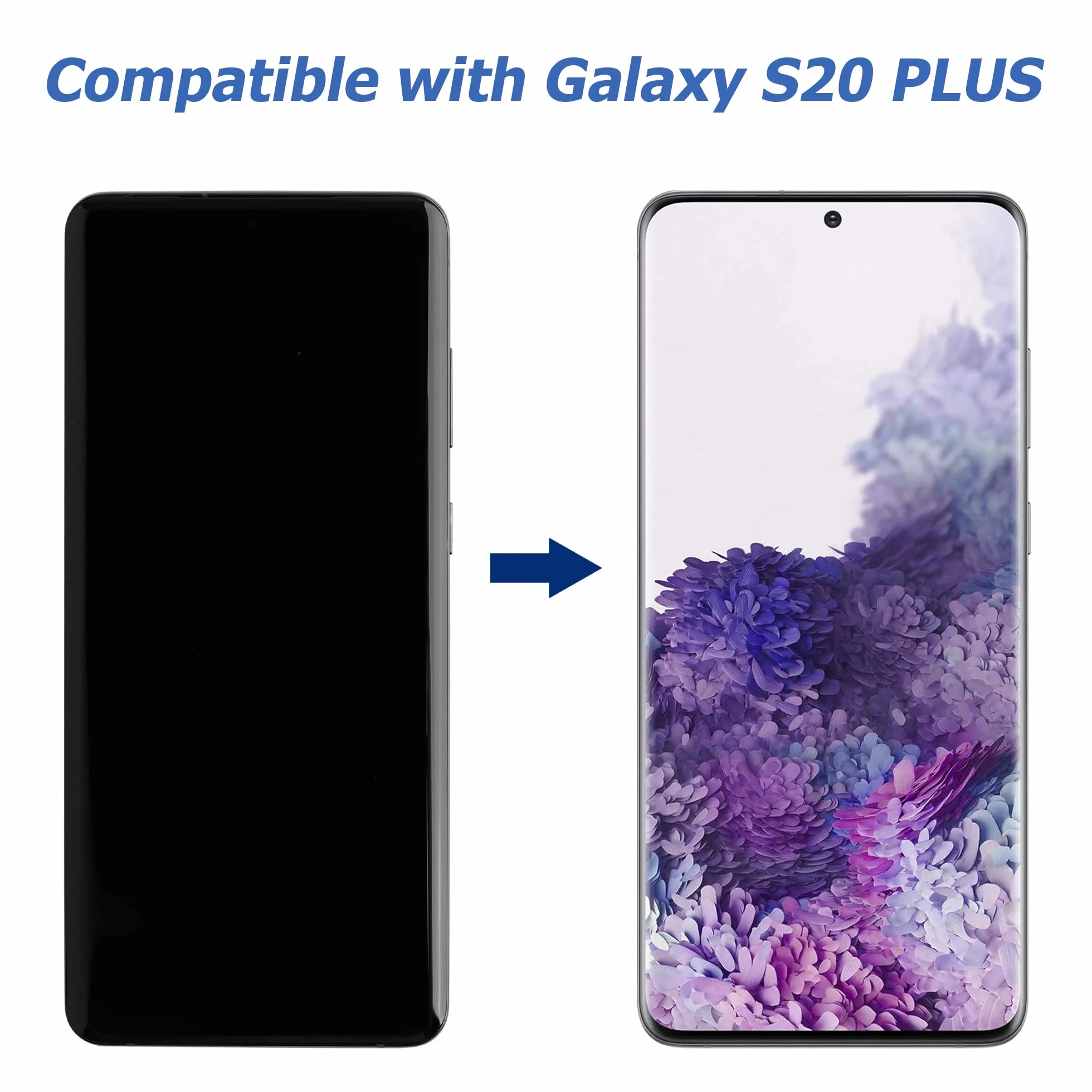 Zamiennik wyświetlacza OLED kompatybilny z Galaxy S20 Plus / S20+ [6,7"] SM-G985, SM-G985F, SM-G985F/DS LCD Touch Screen z funkcją zestawu narzędzi linii papilarnych