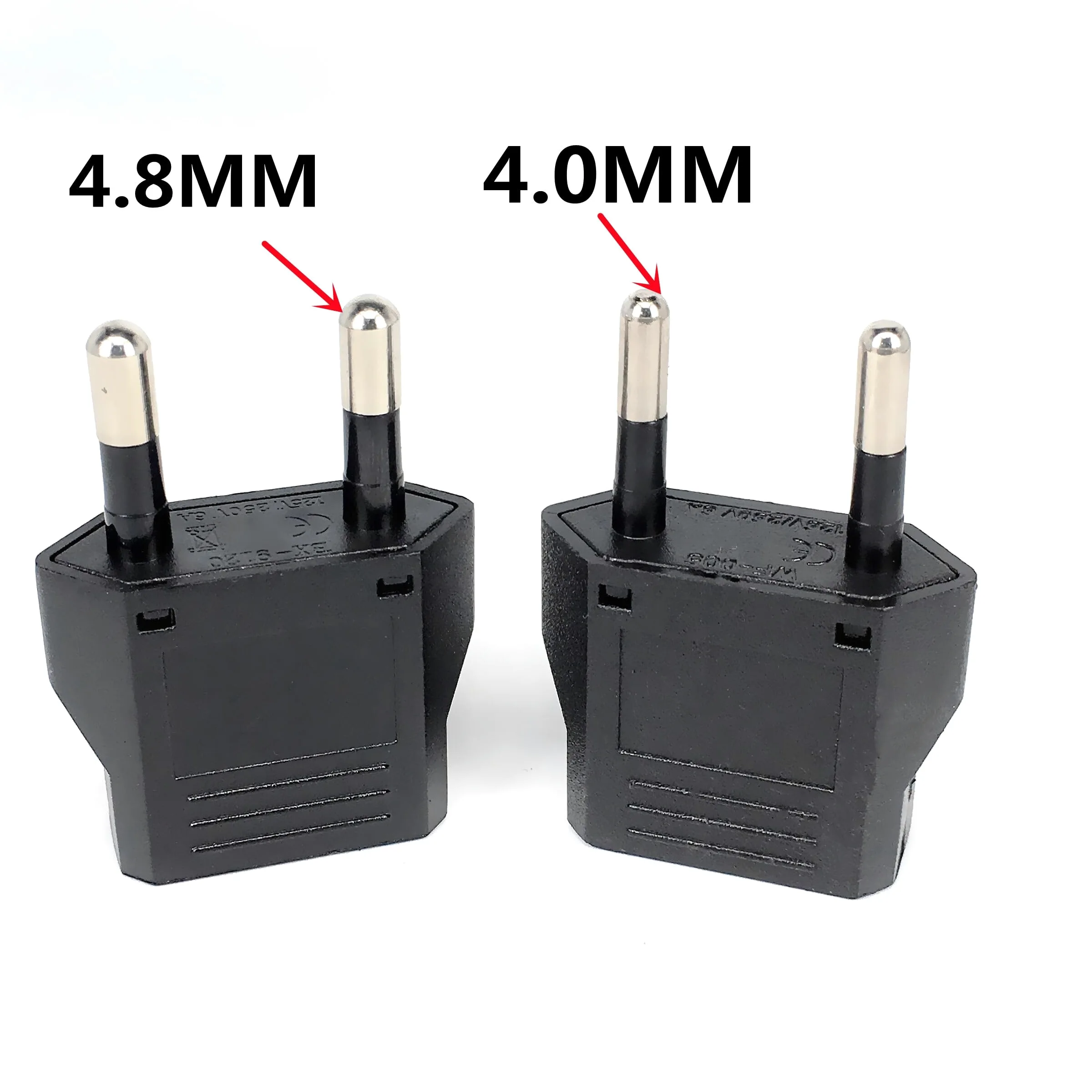 1-50 szt. Adapter wtyczki EU Euro KR Adapter wtyczki US do EU Adapter podróżny KR EU Konwerter wtyczki elektrycznej EU KR Gniazda zasilania Gniazdo AC(White 4.0MM,50PCS)