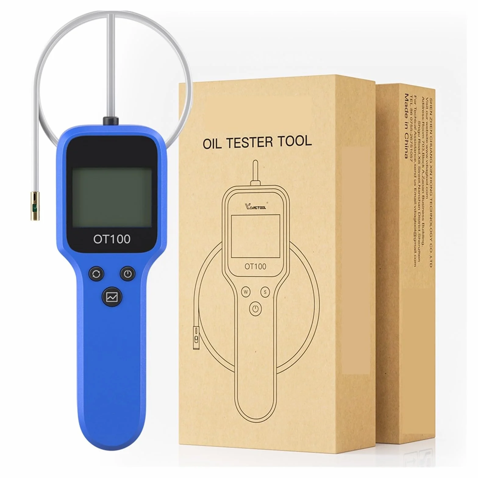 Tester Oleju Silnikowego OT100, Automatyczna Kontrola Ści Z Wyświetlaczem LED, Analizator Gazu, Narzędzie Testowe Do Wtryskiwania Płynu Hamulcowego Natychmiastowe wyniki
