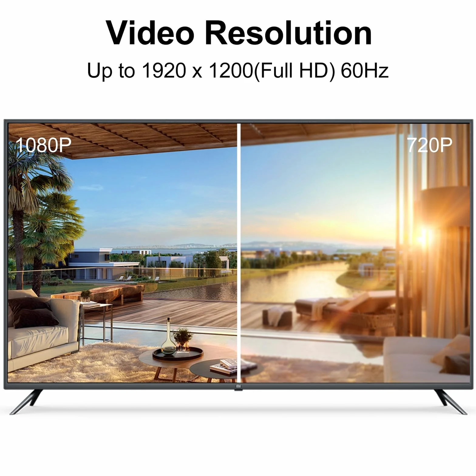 Kabel VGA męski na męski 15-pinowy, 1080p Full HD do komputera, laptopa, telewizora, projektora, monitora (1 M)