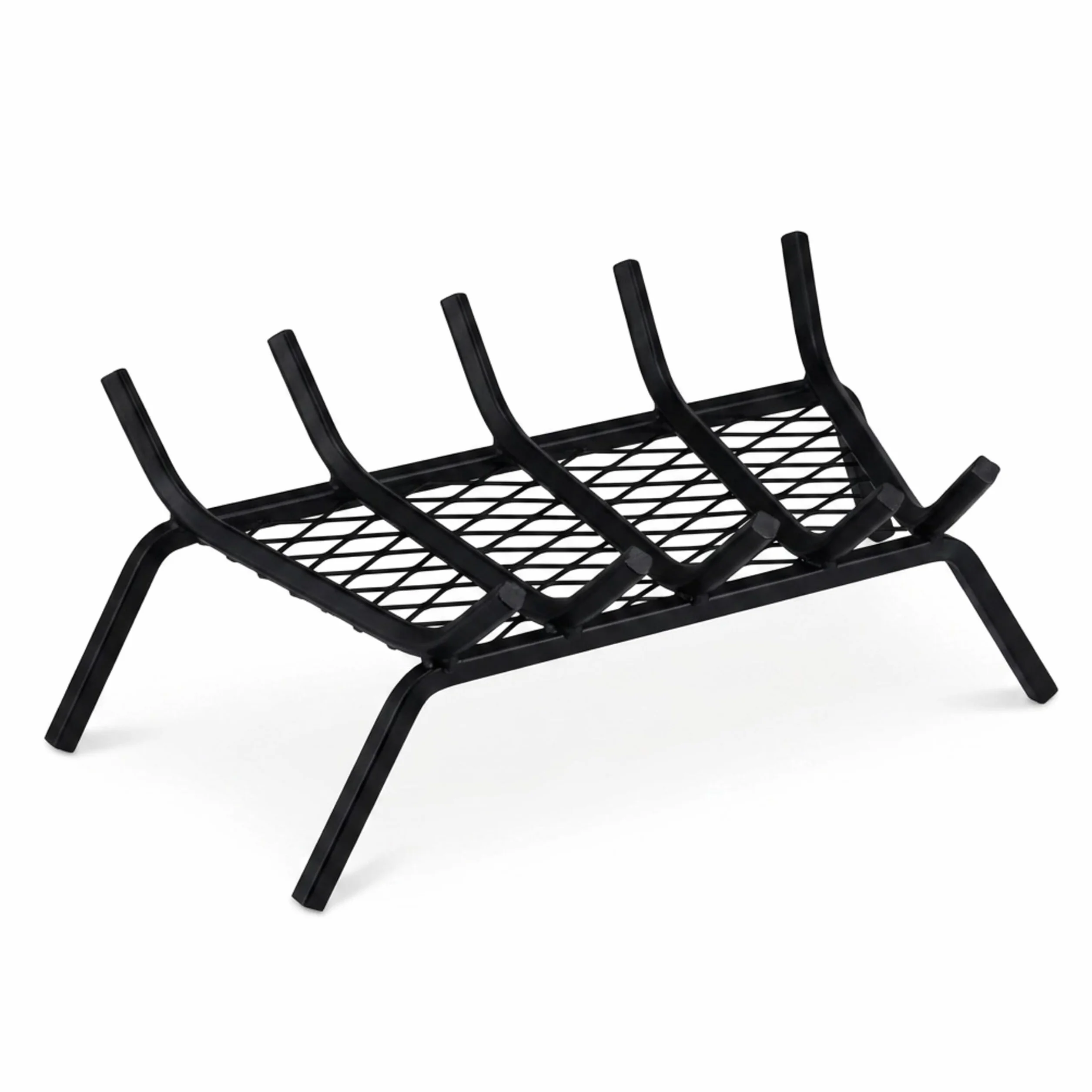 Relaxdays, czarny ruszt kominkowy, prostokątny, stal, kominek i kominek do grilla, masywny i wytrzymały, ruszt ogniowy z nóżkami, wys. x gł.: 16 x 58 x 28 cm, 16 x 58 x 28 cm, L