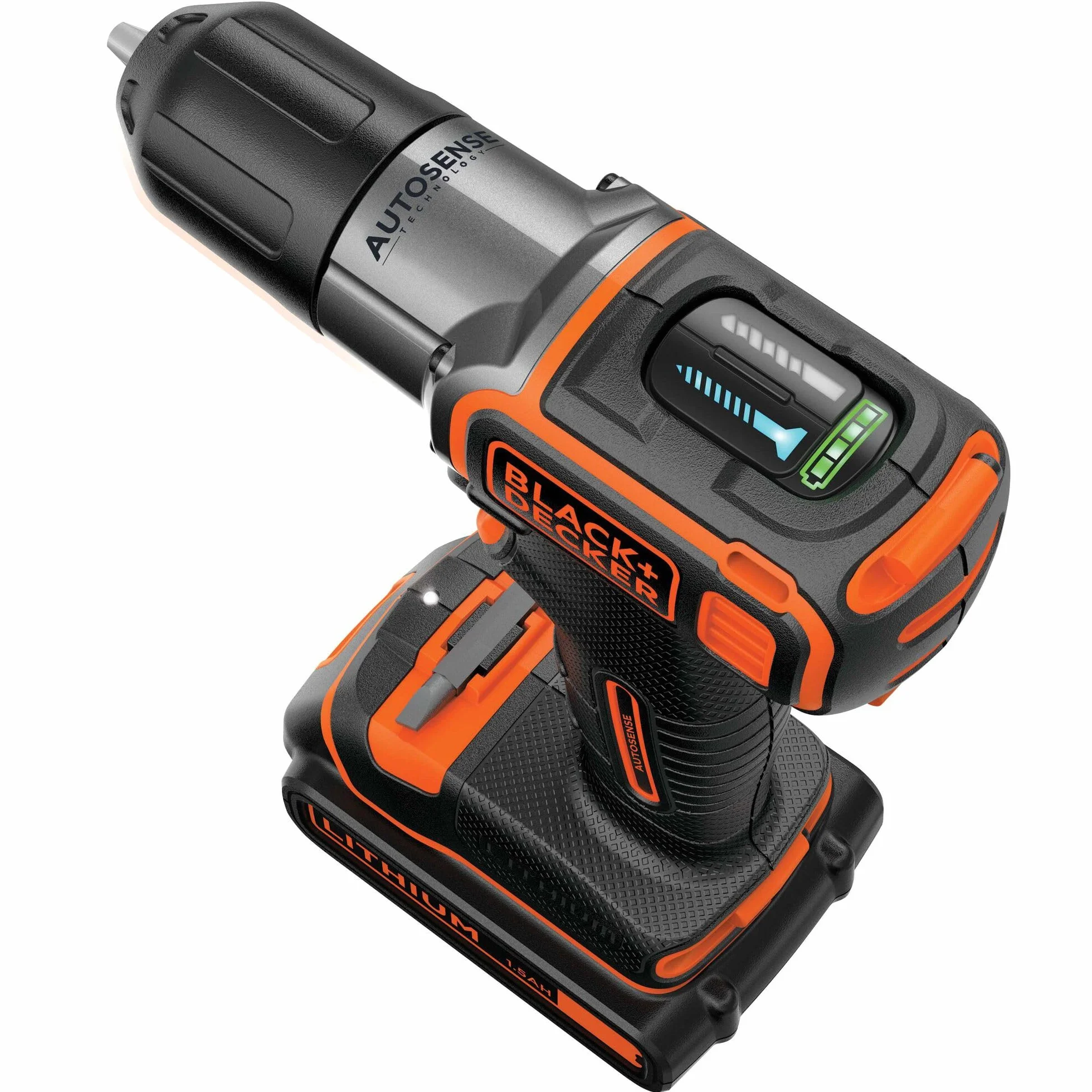 Black + Decker ASD18KB - akumulatorowa wiertarka kombi (litowo-jonowa (Li-Ion), 18 V, 300 min, czarna, pomarańczowa)