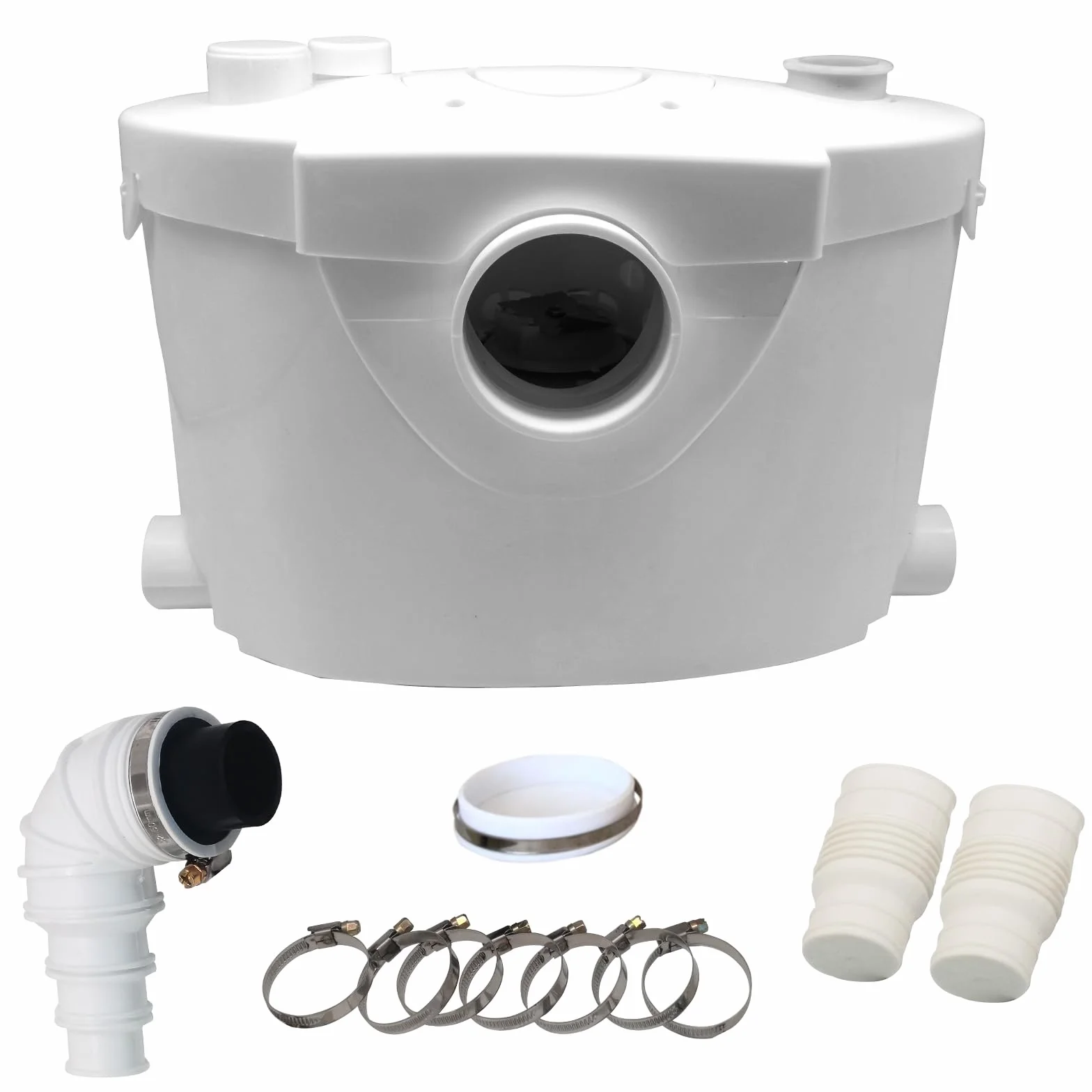 Rozdrabniacz WC Macerator pompa 400 W, sanitarne pompy ścieków 145 l/min, 4 wejścia, pompa podnosząca prysznic 8 m pionowa linia transportowa do toalety, prysznica, umywalki