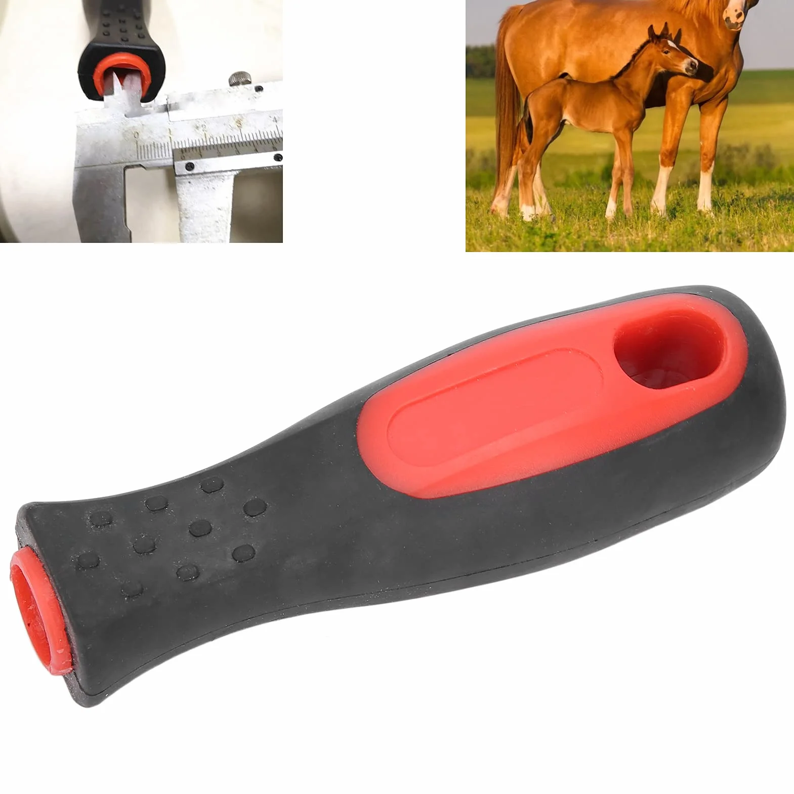 Stalowa rąkojeść do pilników płaskich i podkowy ergonomiczna z plastikowym uchwytem